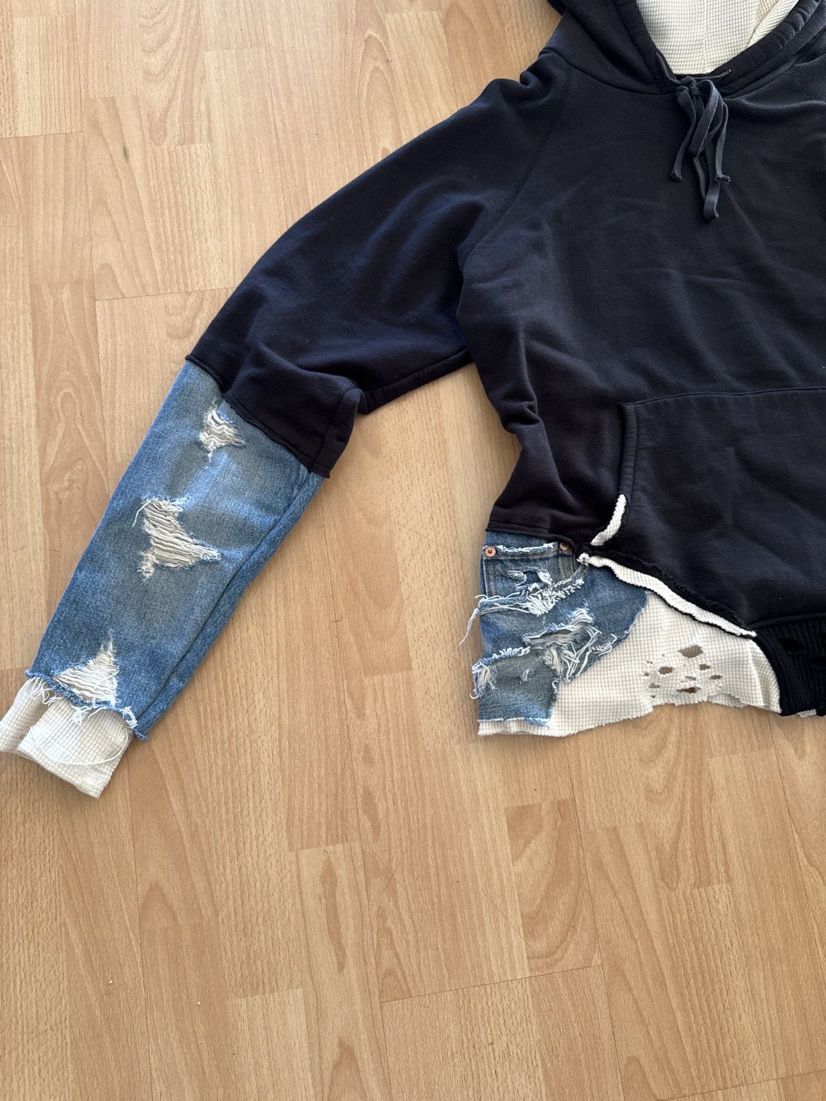 Greg Lauren Black Fragment Demin Hoodie Size US L / EU 52-54 / 3 - 7 Thumbnail