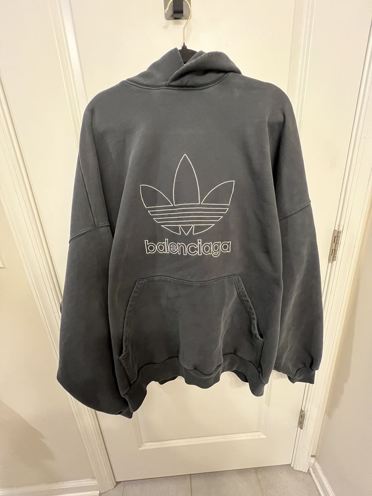 Adidas × Balenciaga Adidas X Balenciaga Trefoil Hoodie in Dark Green Size US XXL / EU 58 / 5 - 1 Thumbnail