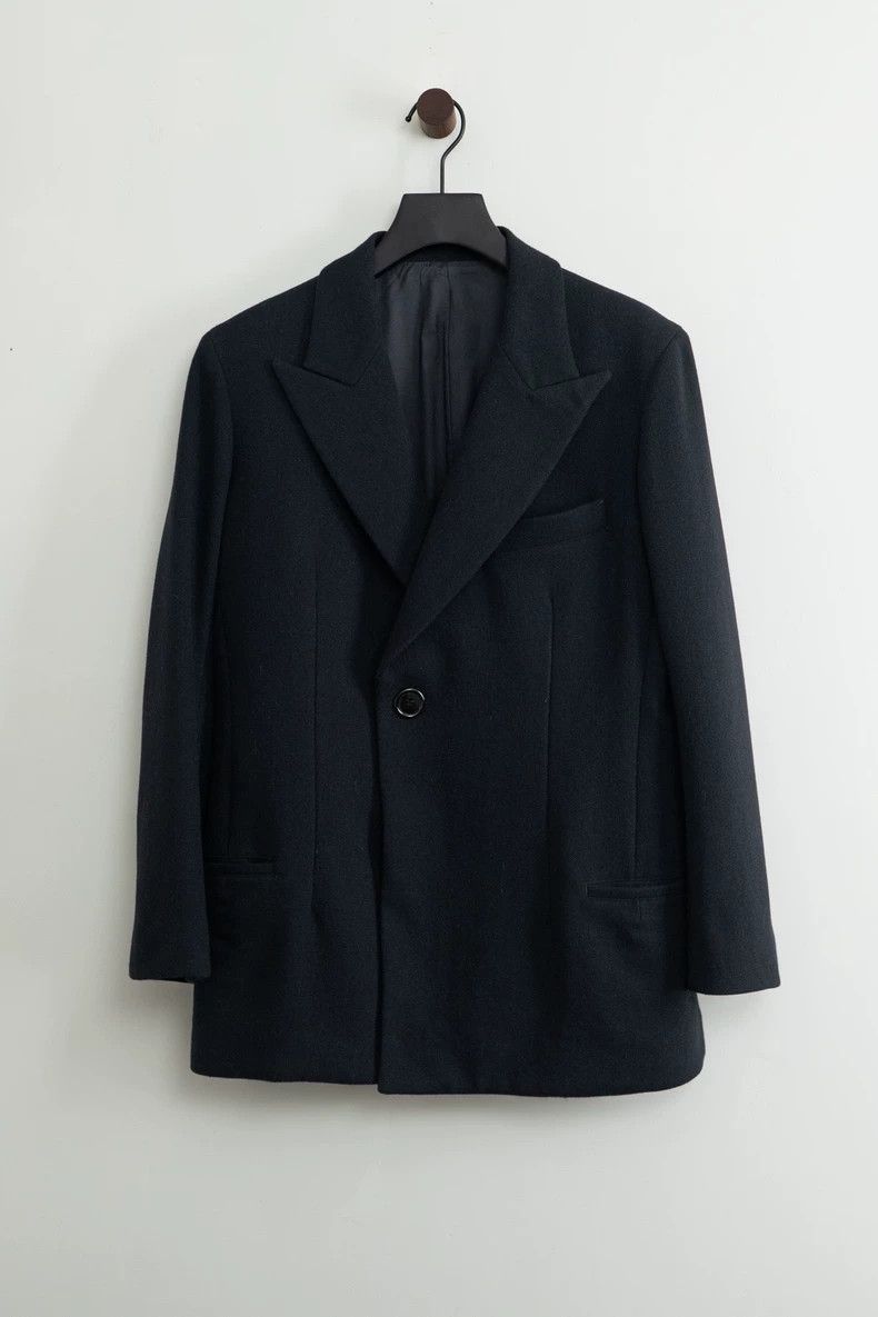 Yohji Yamamoto Yohji Yamamoto Black woolen with plush collar jacket 2504-N Size US L / EU 52-54 / 3 - 1 Thumbnail