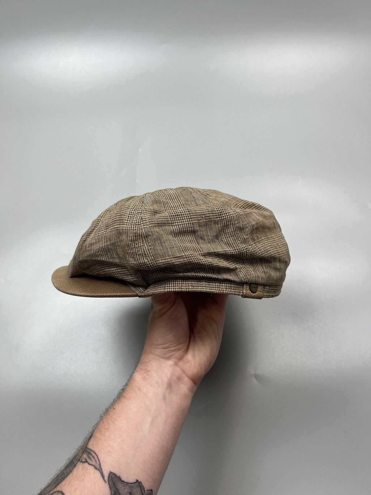 Stetson Stetson Beige Cotton Flat Cap Hat (Y0484) Size ONE SIZE - 5 Thumbnail