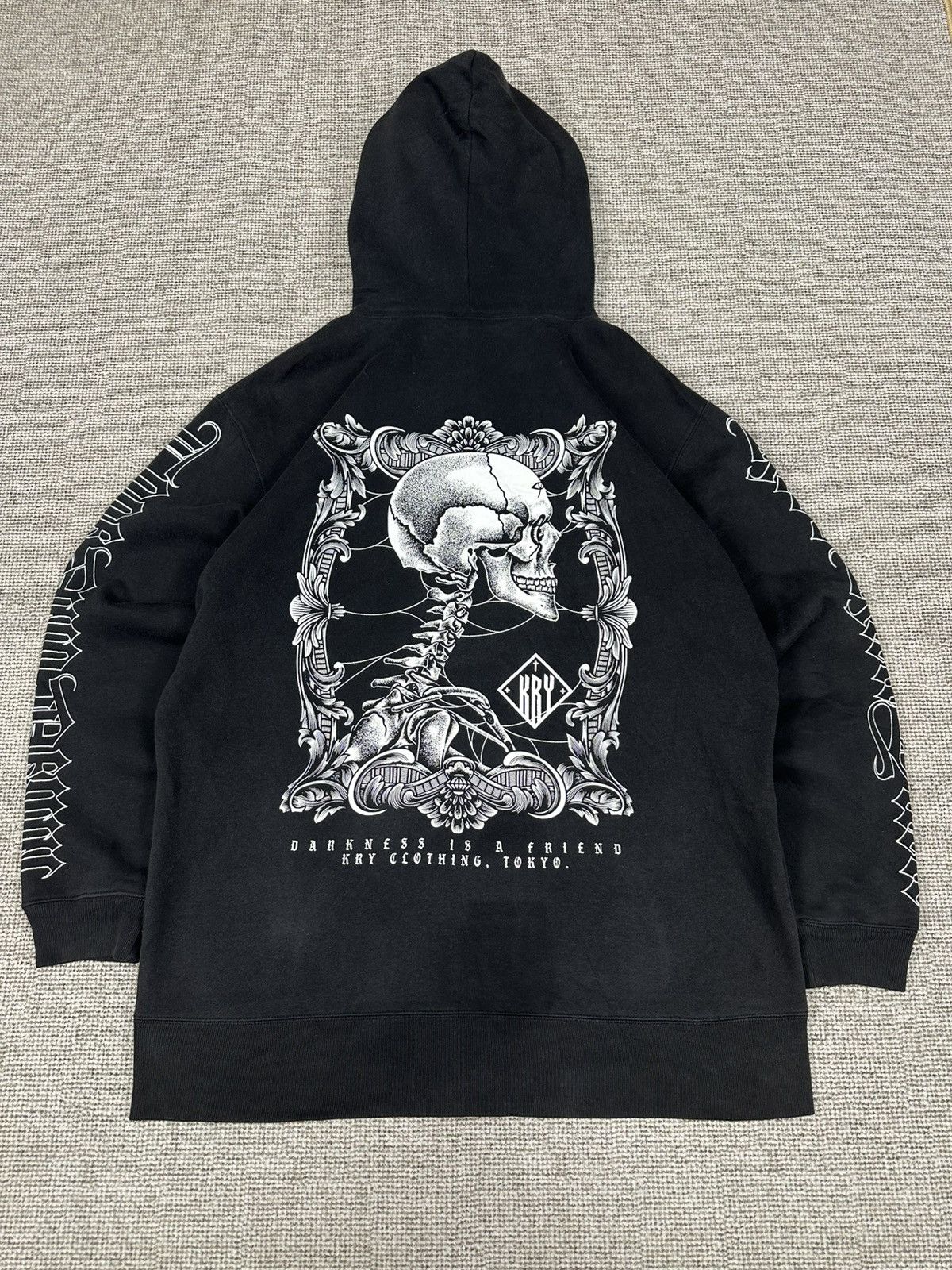 Kryclothing Tokyo Darkside Long Faded Hoodie Z302