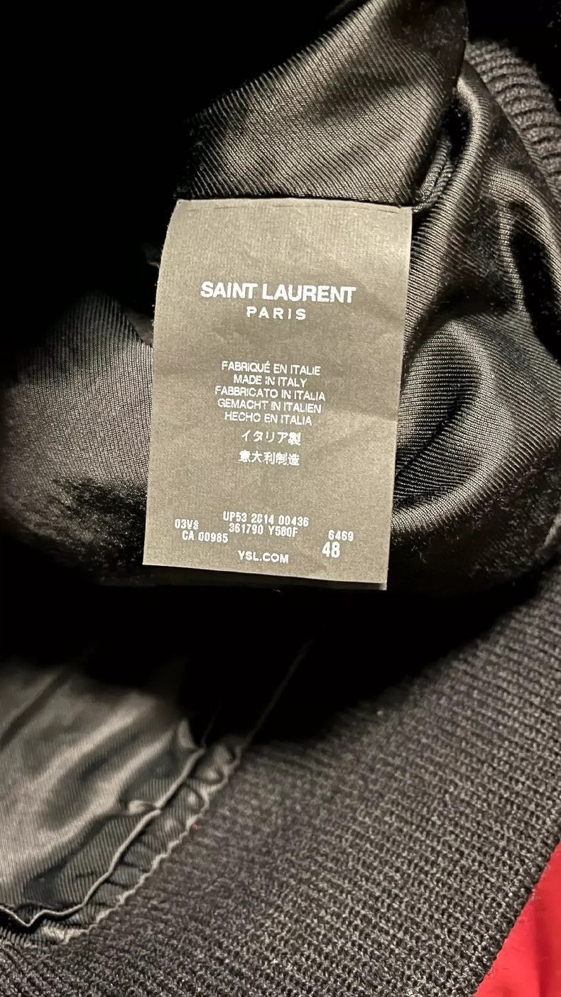 Saint Laurent Paris Saint Laurent Red Leopard Bomber Jacket- Size US M / EU 48-50 / 2 - 9 Thumbnail
