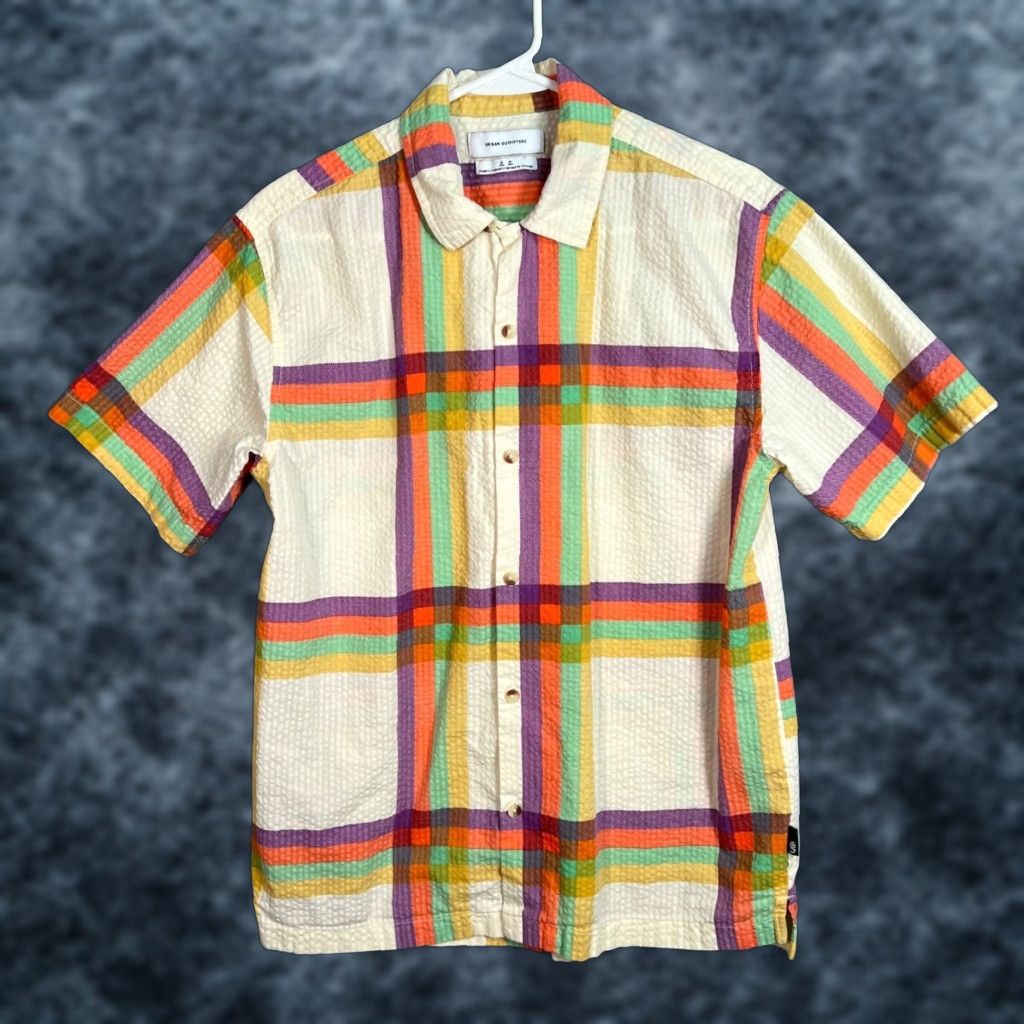 Urban Outfitters Urban Outfitters Mens Small Plaid Short-Sleeve Button-Up Shirt 100% Cotton Size US S / EU 44-46 / 1 - 1 Thumbnail