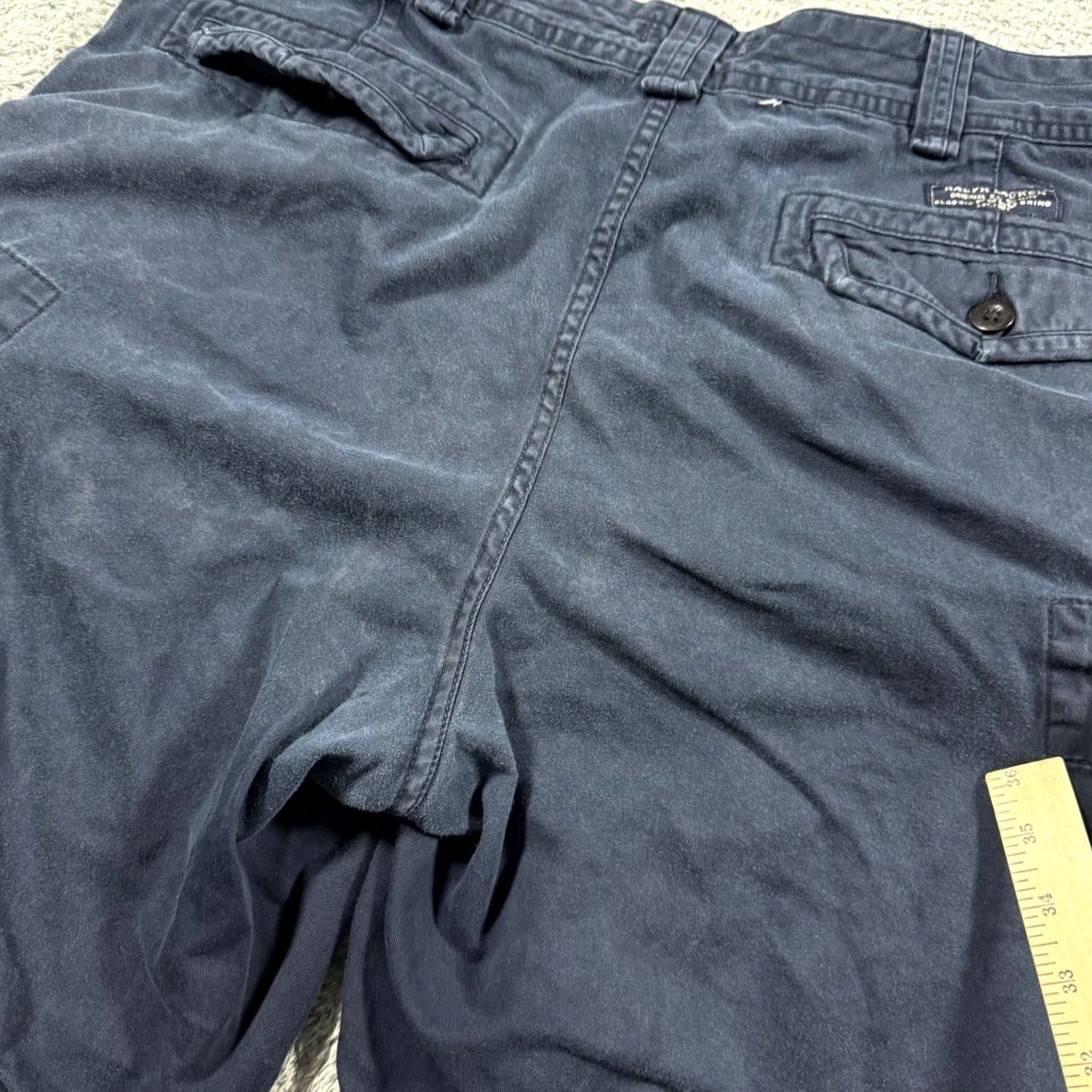 Polo Ralph Lauren Polo Ralph Lauren Mens Size 38 Navy Blue Heavy Cargo Shorts Utility Thick Size US M / EU 48-50 / 2 - 7 Thumbnail