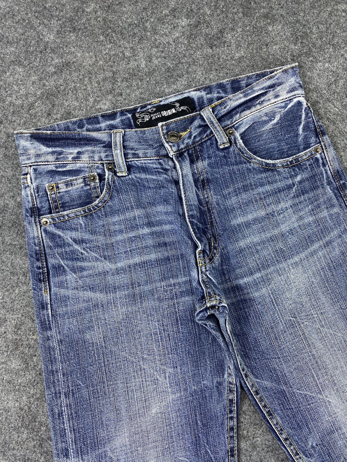Japanese Brand Oririn Blue Wash Jeans - J1002 Size US 28 / EU 44 - 6 Thumbnail