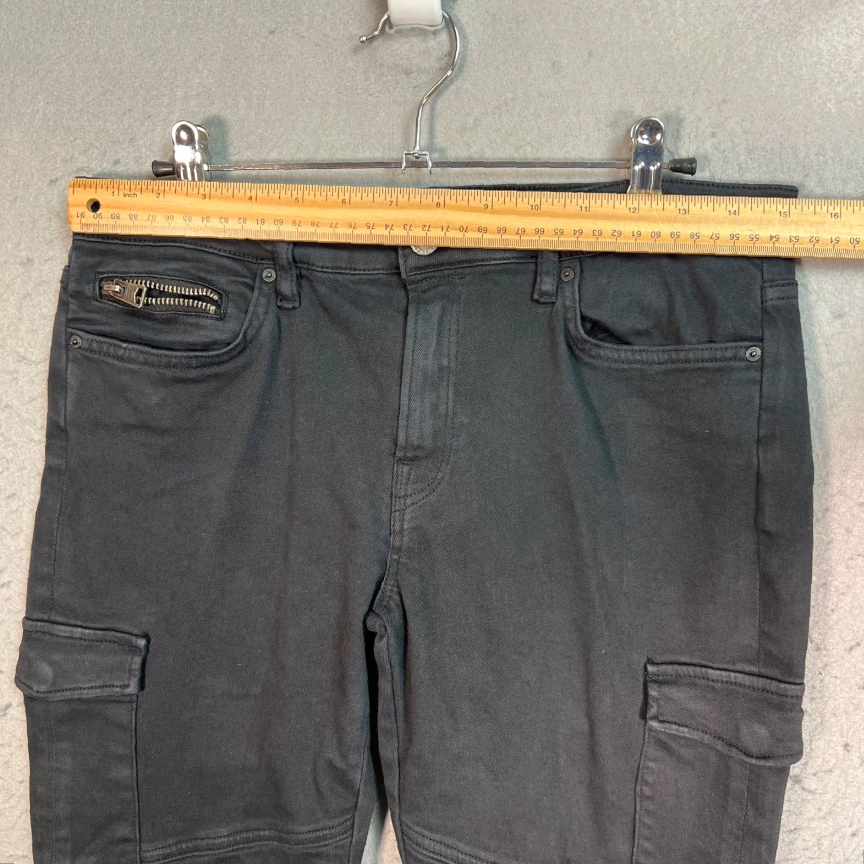 Allsaints AllSaints Womens 30 Gwen Skinny Cargo Jeans Black Cotton Blend Pants Size 30" / US 8 / IT 44 - 5 Thumbnail