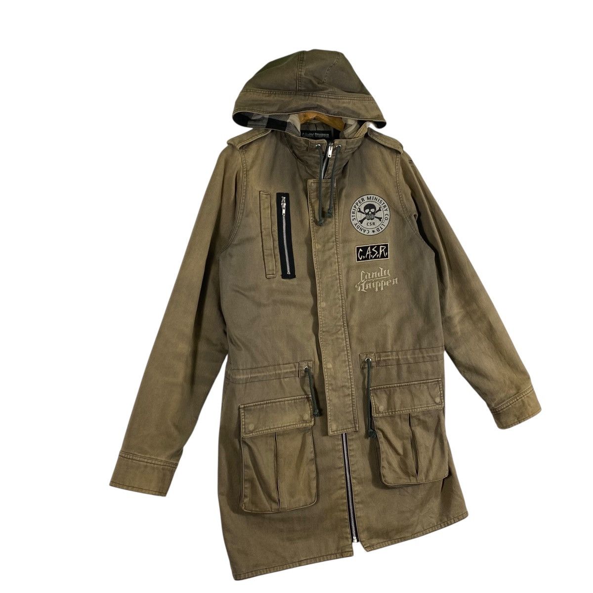 Japanese Brand Vintage Candy Stripper Long Button/Zipper Jacket M Size Size US M / EU 48-50 / 2 - 3 Thumbnail