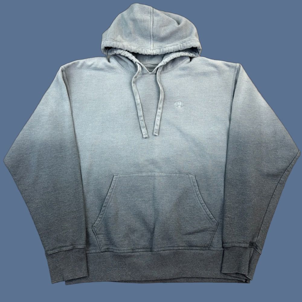 Champion VINTAGE Champion Hoodie Mens Large Ombre Dipped Fleece Powerblend Pullover Size US L / EU 52-54 / 3 - 1 Thumbnail