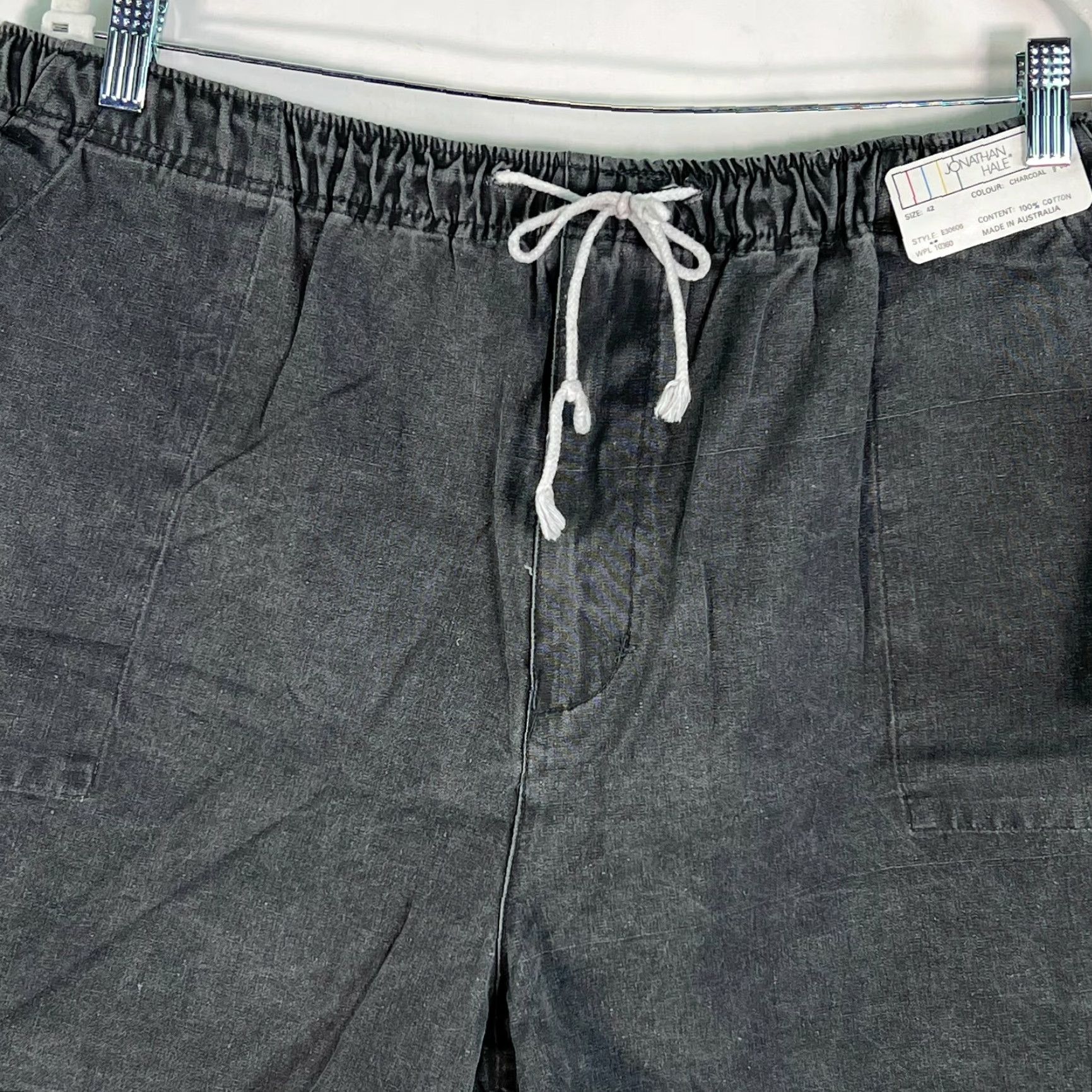 Vintage Jonathan Hale Mens Chino Shorts Size 42 Elastic Waist Drawstring Casual Gray Outdoor Size US 42 / EU 58 - 3 Thumbnail