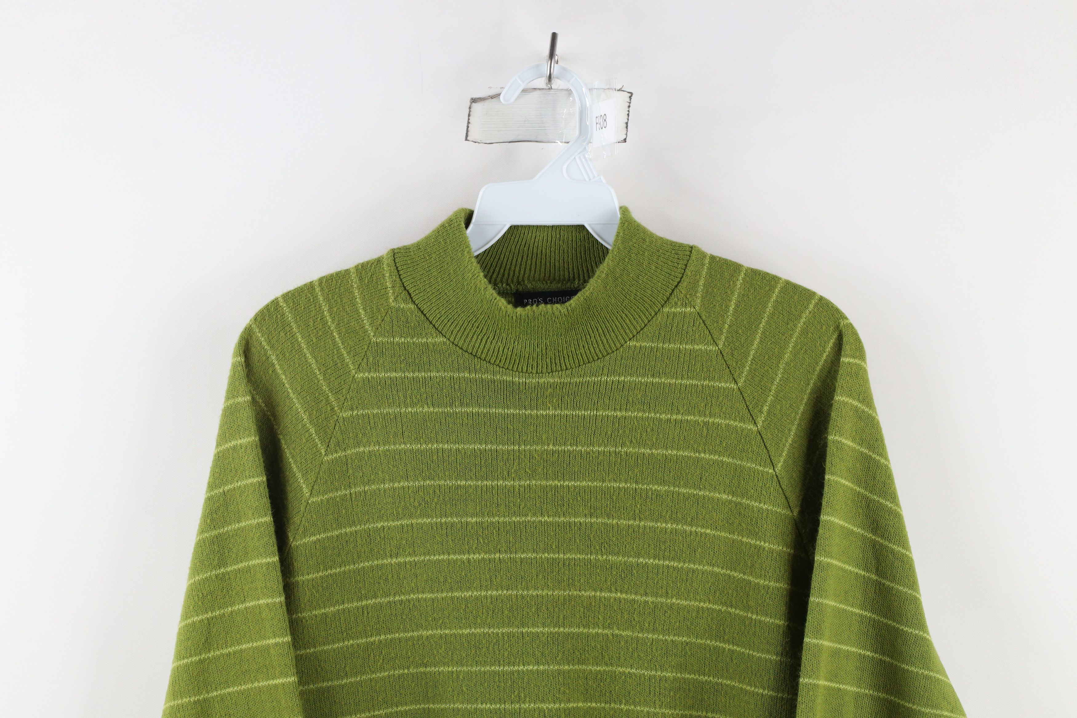 Hanes × Vintage Vintage 50s 60s Hanes Pro Choice Sweater Avocado Green USA Size US L / EU 52-54 / 3 - 2 Thumbnail