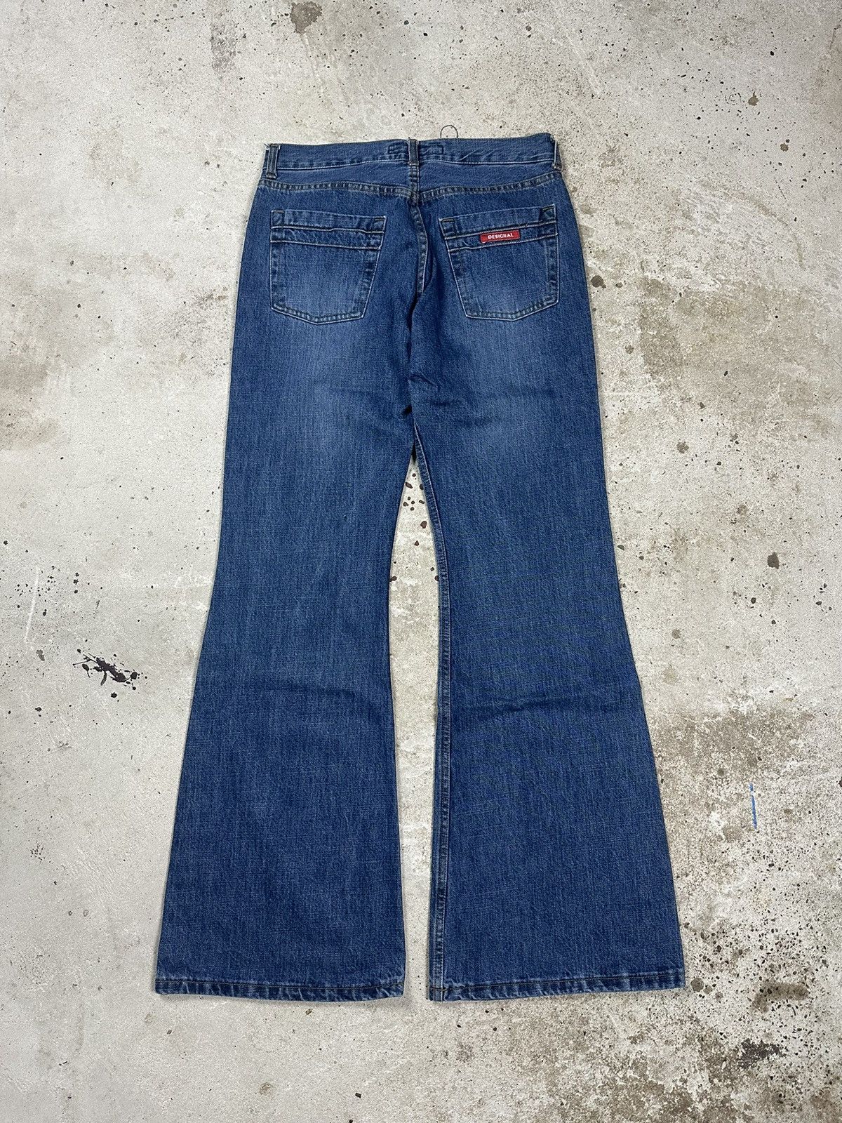 Japanese Brand × Vintage Vintage Y2K Flared Wide Leg Blue Denim Pants Size US 30 / EU 46 - 1 Thumbnail