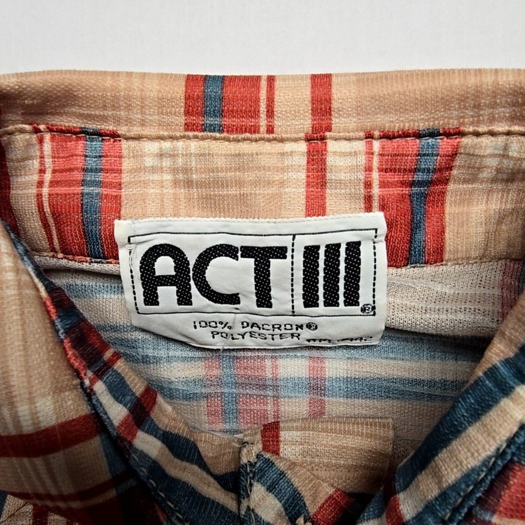 Vintage Vintage Plaid Button-Up Beige Red Blue Checkered Small Shirt Size S / US 4 / IT 40 - 6 Thumbnail
