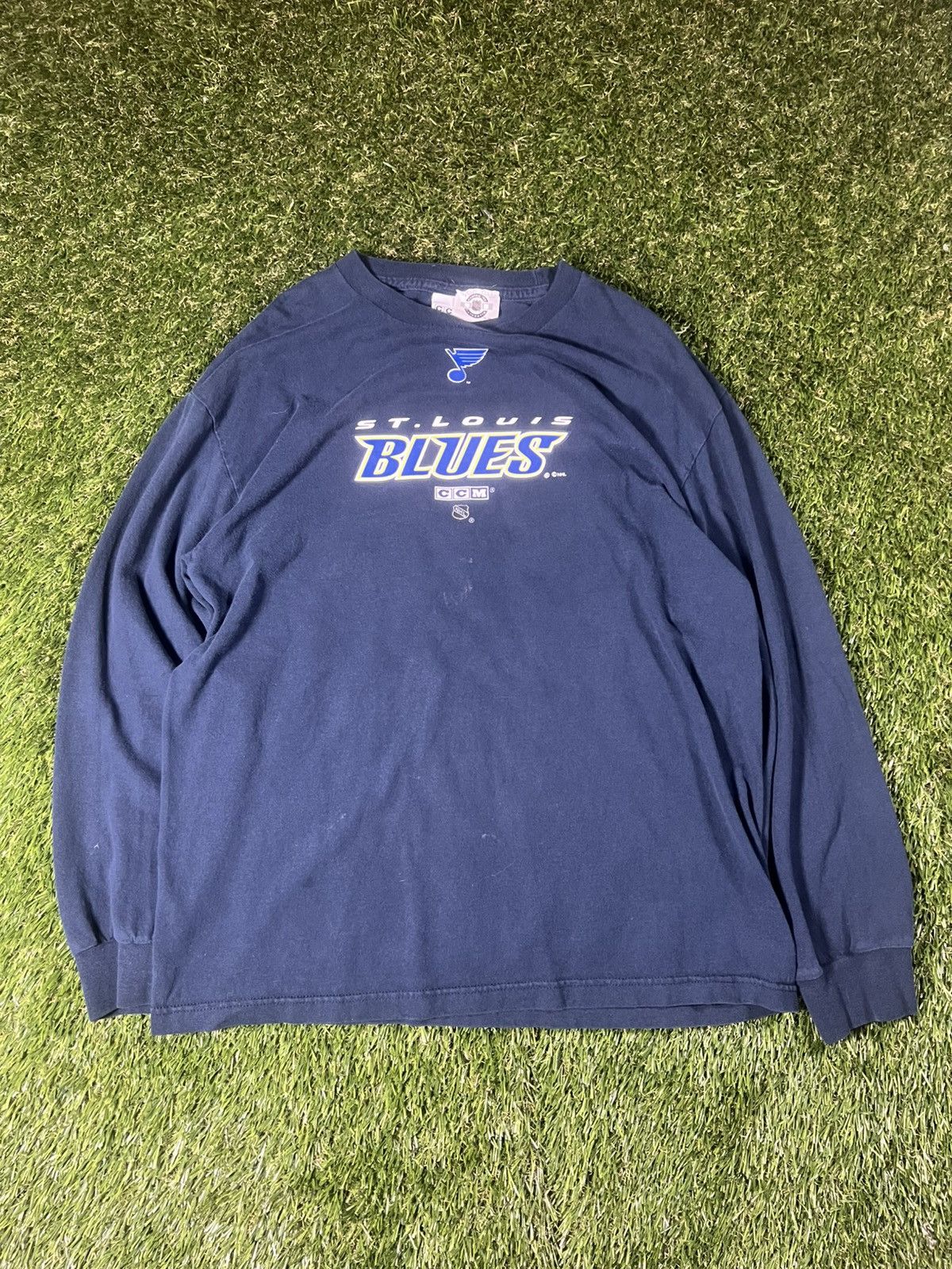 Ccm Vintage Y2K NHL St Louis Blues Hockey Sportwear L/S Tee Size US L / EU 52-54 / 3 - 1 Thumbnail