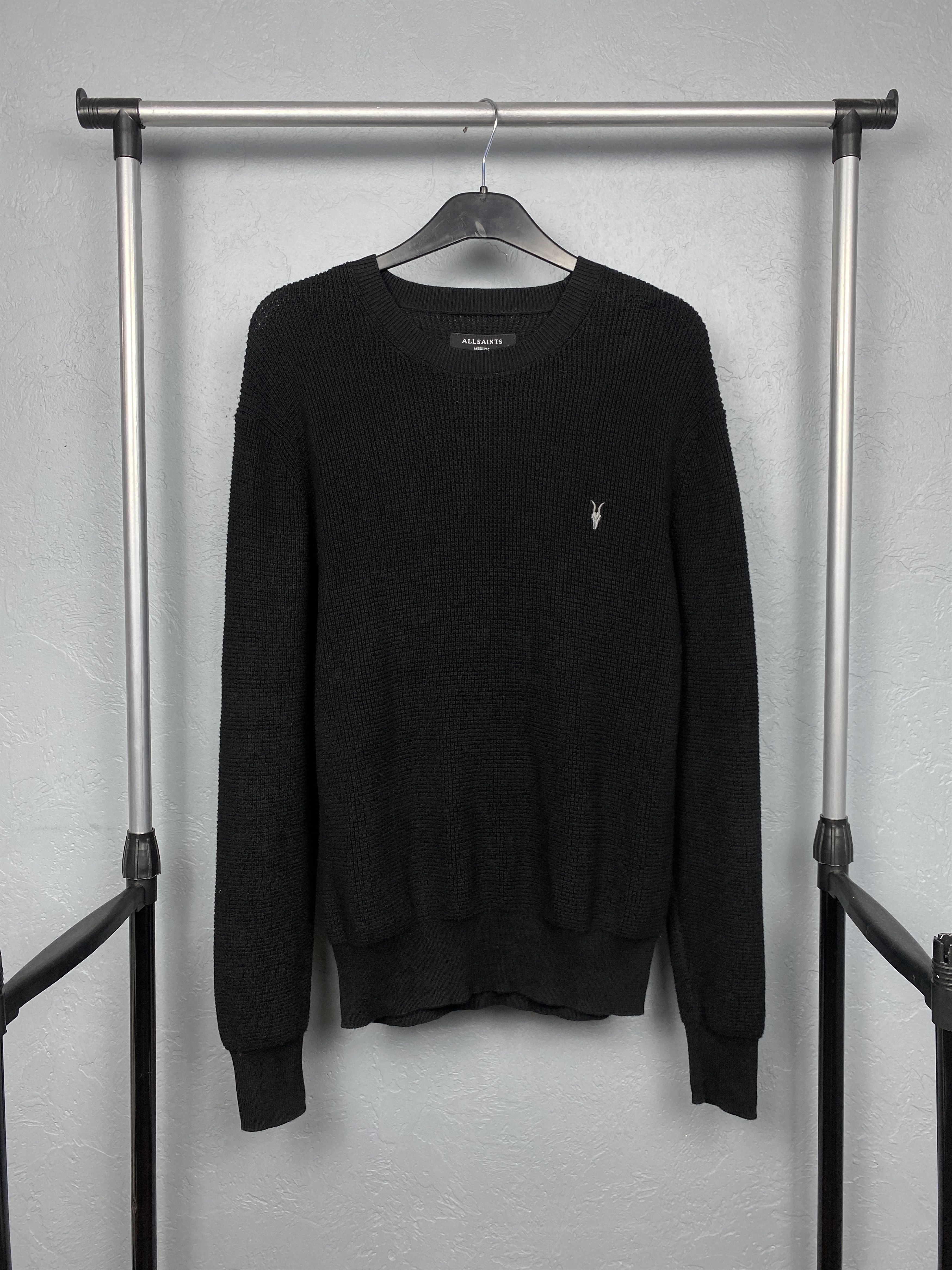 Allsaints Rias Crew Neck Mens Knit Cotton Sweater