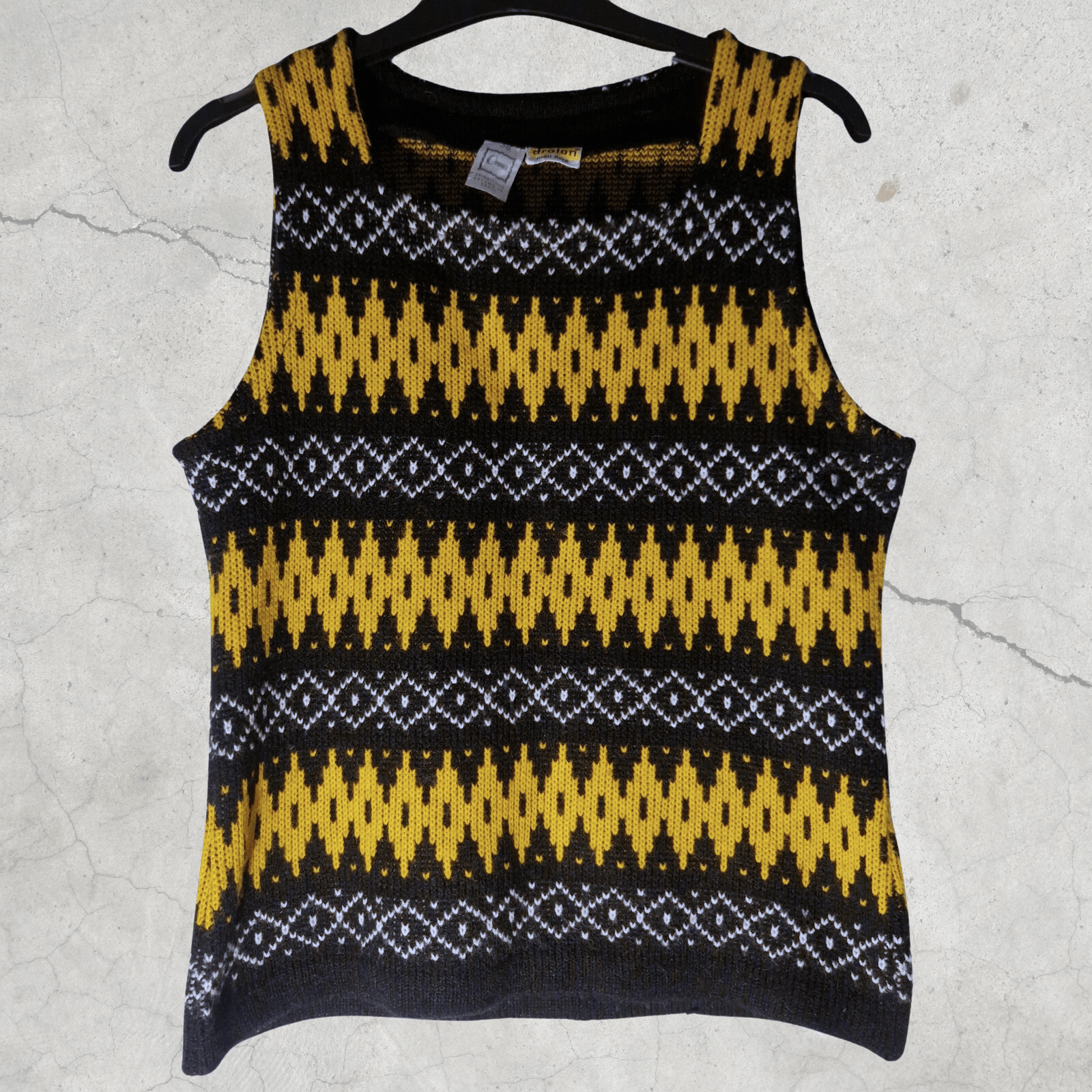 Retrofit × Vintage Vintage Dralon Knitted Vest - 90s Nordic Tank Top Size S / US 4 / IT 40 - 3 Thumbnail