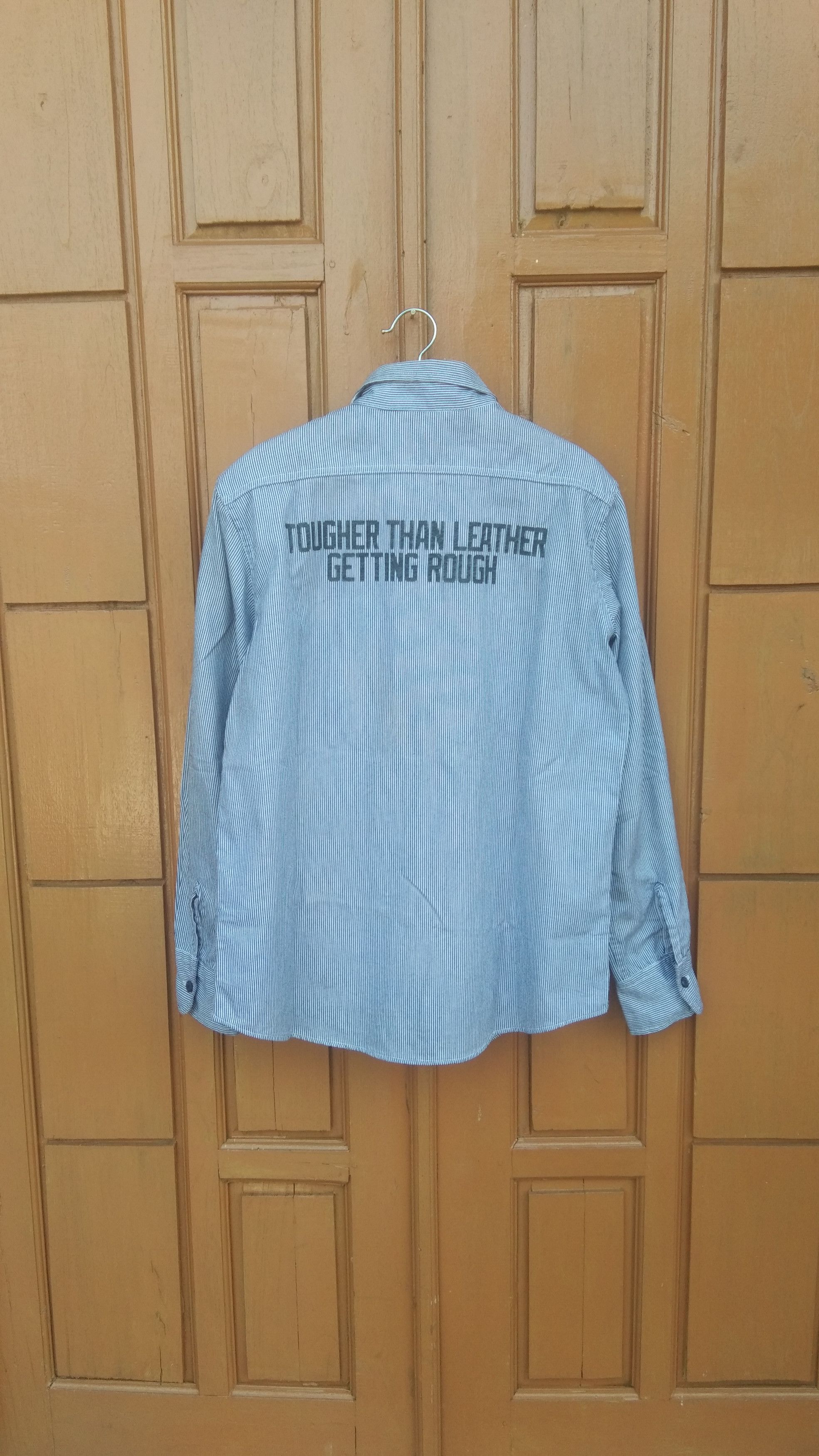 Ben Davis × Vintage Vtg Ben davis blu stripe button up shirt Size US M / EU 48-50 / 2 - 1 Thumbnail