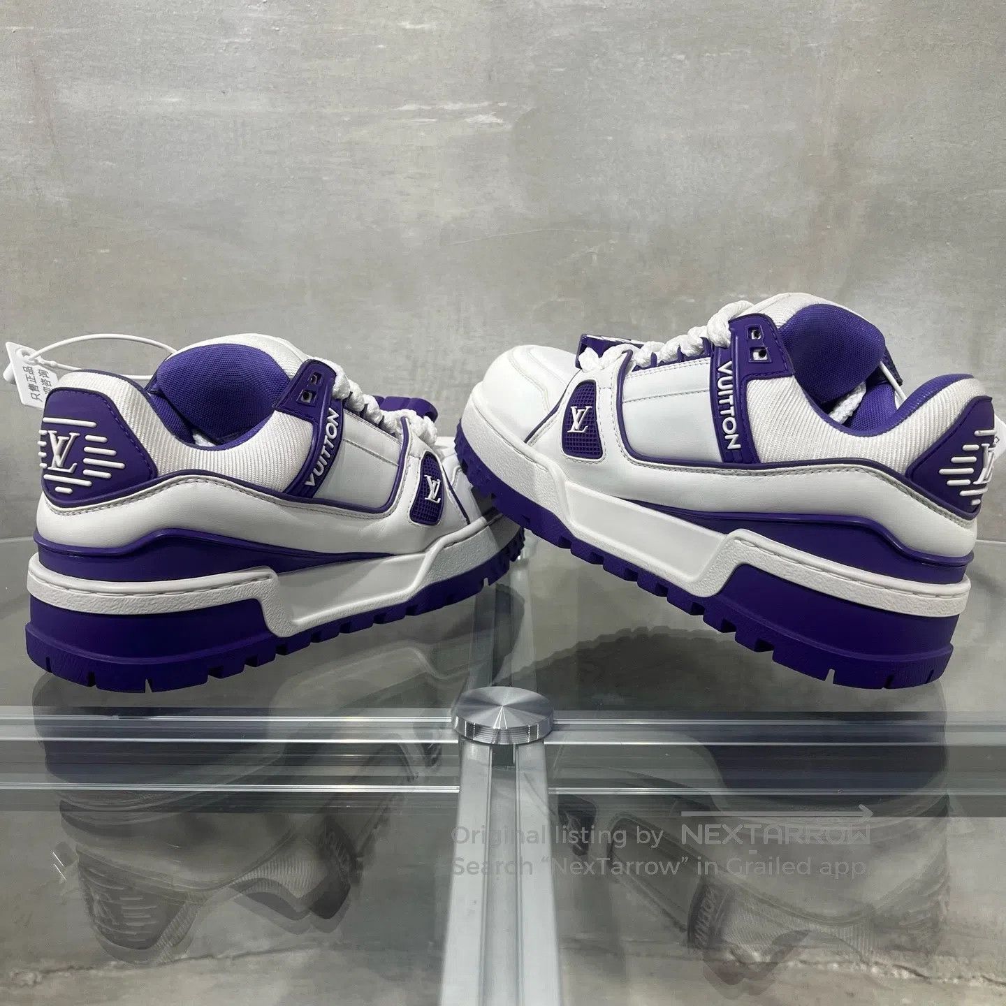 Louis Vuitton Louis Vuitton White Purple Lipstick – Brand shoes Size US 5.5 / IT 35.5 - 5 Thumbnail