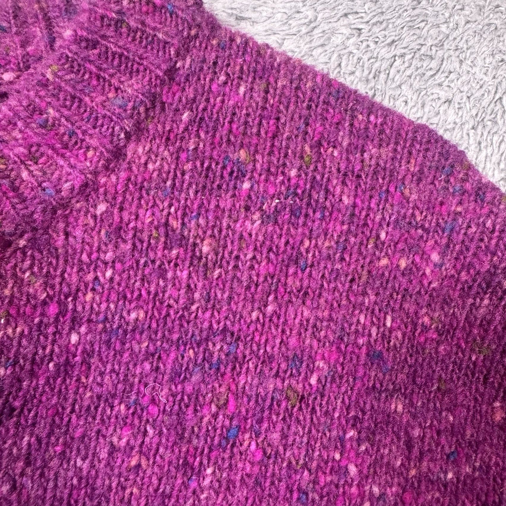 J.Crew VINTAGE J. Crew Irish Donegal Sweater Mens XL 100% Wool Magenta Speckle Crewneck Size US XL / EU 56 / 4 - 4 Thumbnail