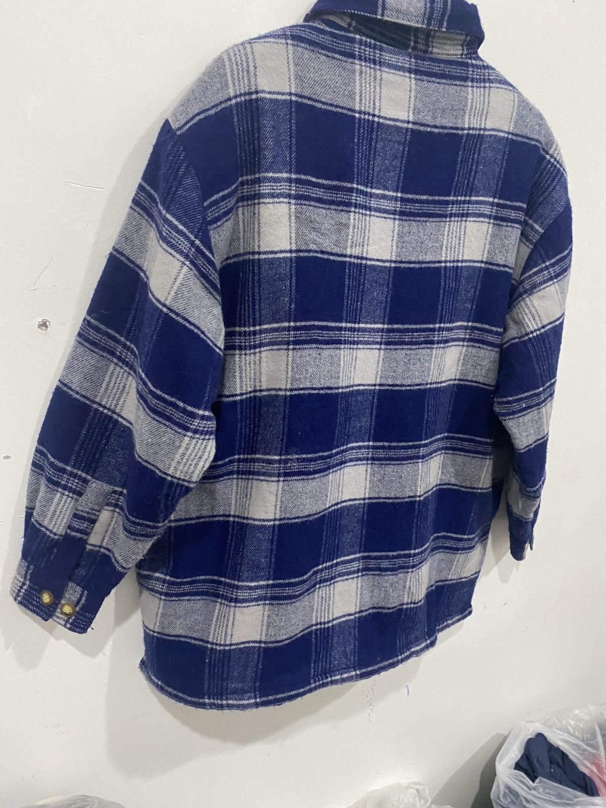 Japanese Brand Hill Crop Vintage Flannel wool Sherpa Jacket Size US L / EU 52-54 / 3 - 5 Thumbnail