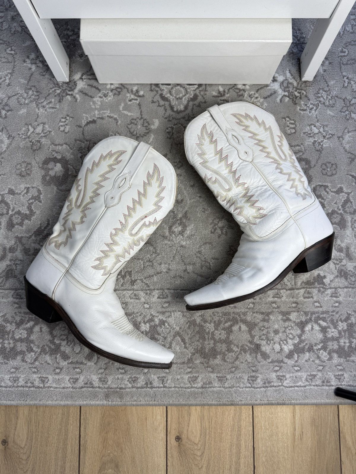 Cowboy Equipment × Vintage Vintage y2k leather cowboy boots US9 western texas usa retro Size US 9 / EU 42 - 1 Thumbnail