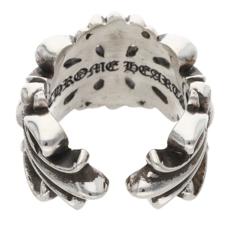 Chrome Hearts Chrome Hearts Double Floral Cross Silver Ring Size ONE SIZE - 2 Thumbnail