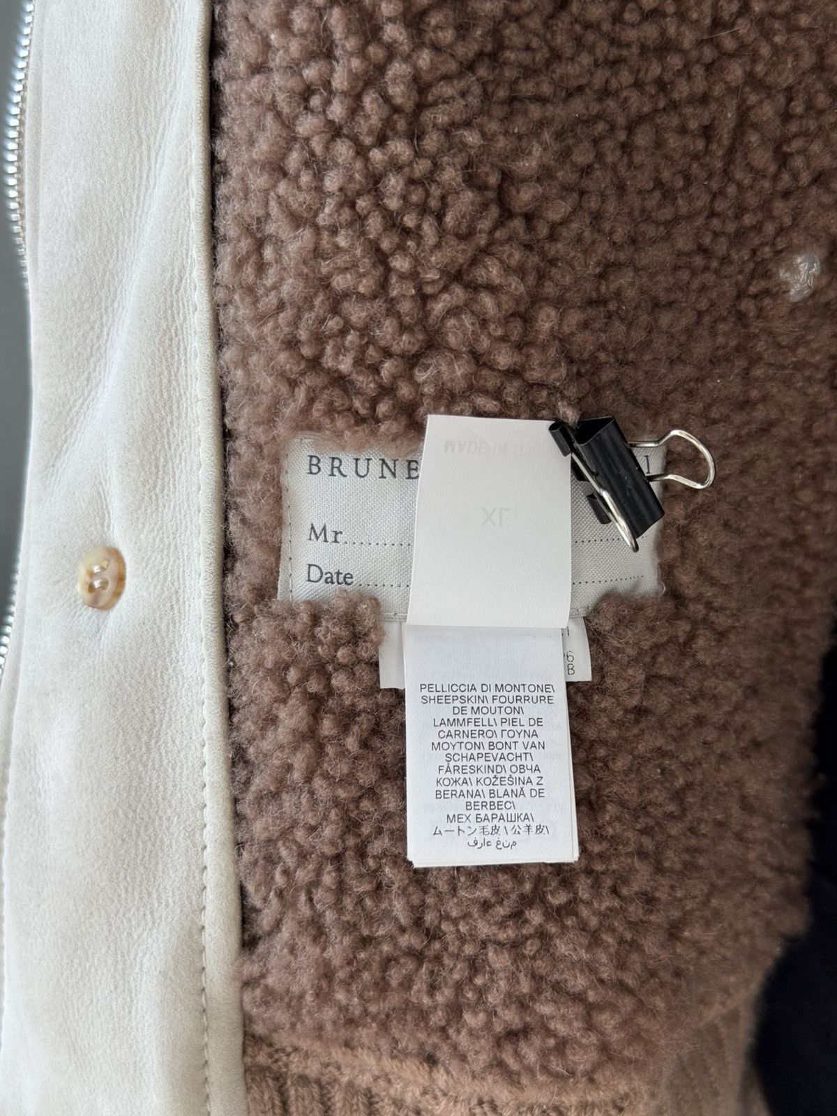 Brunello Cucinelli RRP $10500 Brunello Cucunelli suede sheepskin coat Jacket Size US XL / EU 56 / 4 - 15 Thumbnail