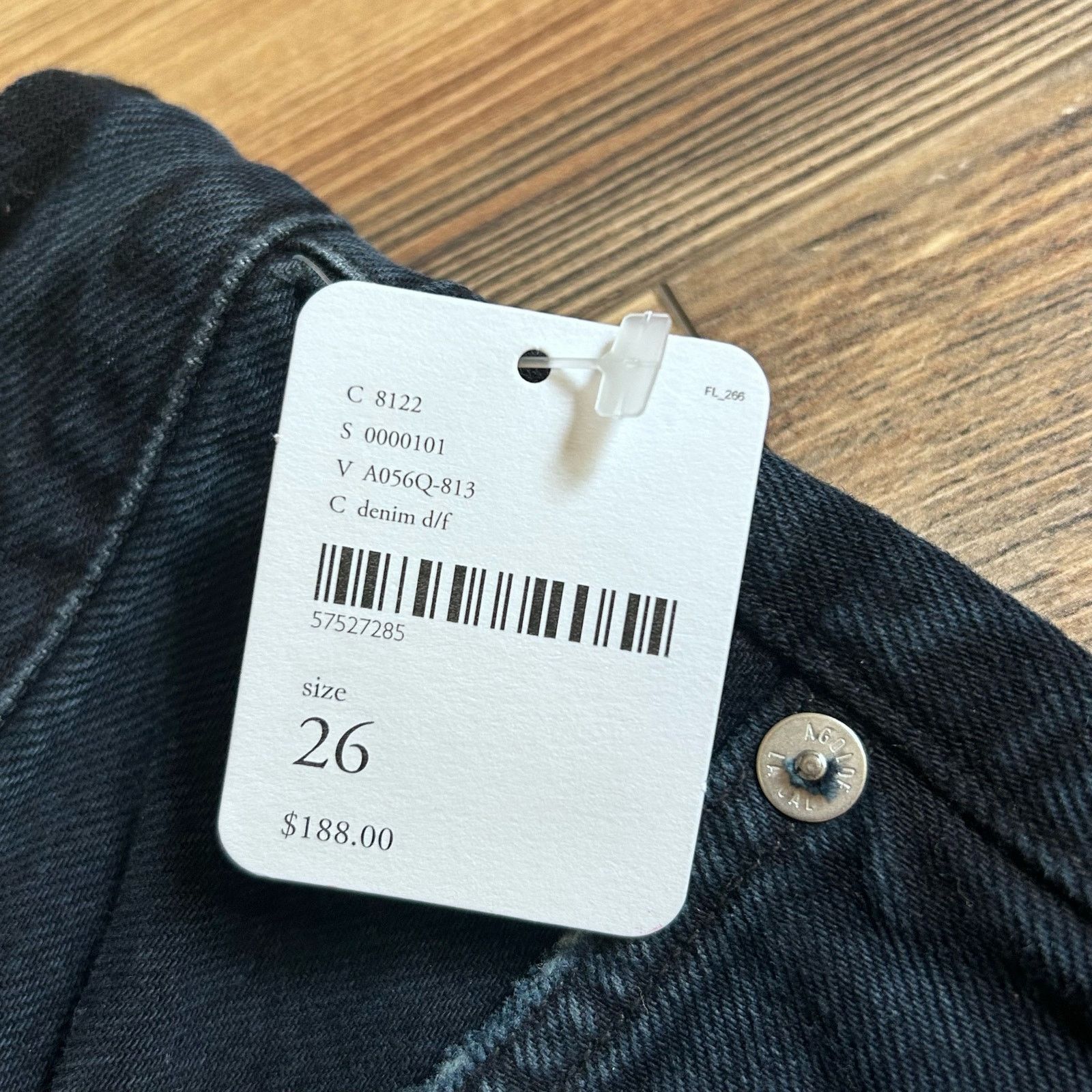 Agolde Agolde Jeans High Rise Straight Crop NWT Dark Distressed 26 Size 26" / US 2 / IT 38 - 10 Thumbnail