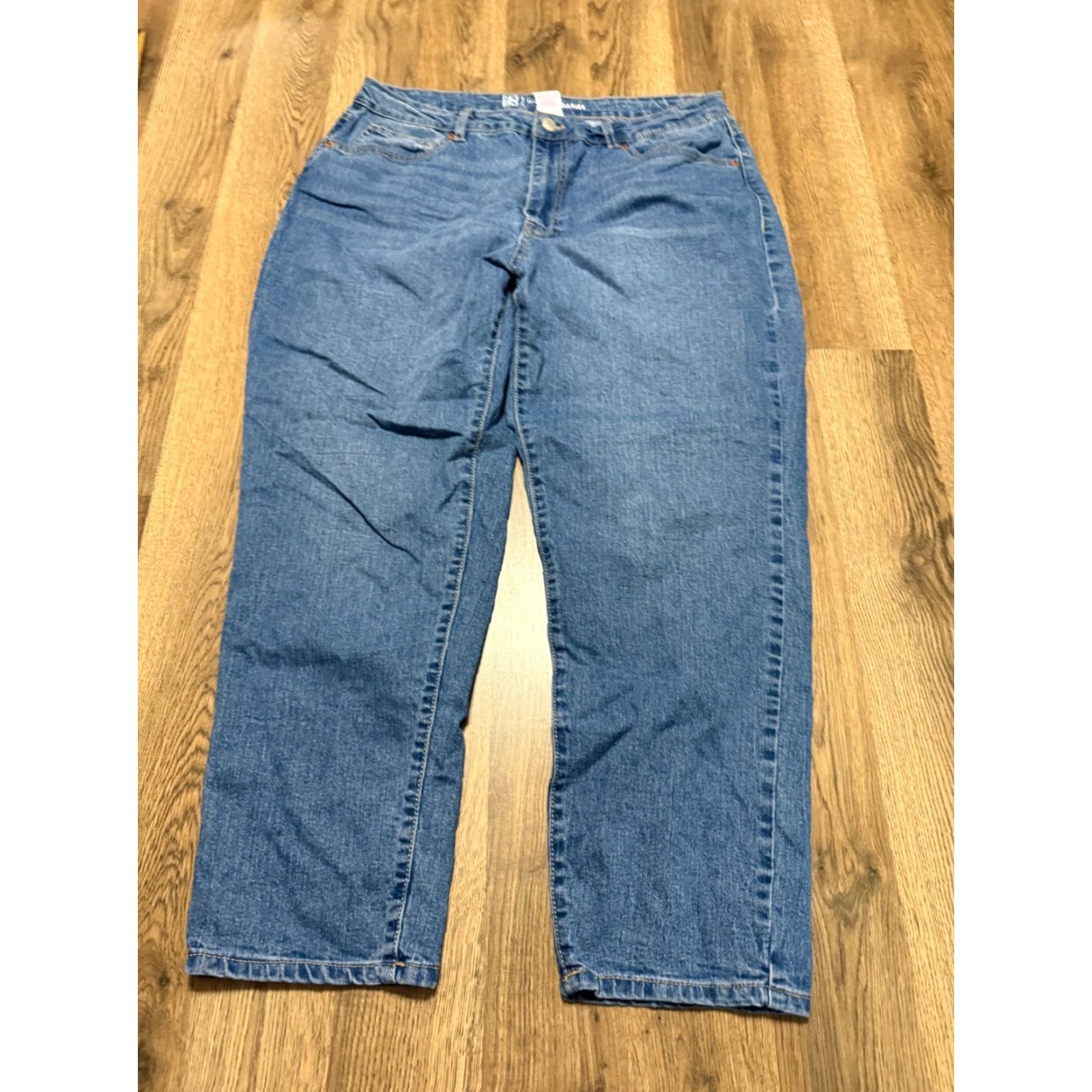 Vintage VINTAGE? No Boundaries Jeans, Women's 15, Blue Denim, Ankle, Straight Leg, 5-Pocket - Pocket - Jeans - Womens Size 36" / US 14 / IT 50 - 2 Thumbnail