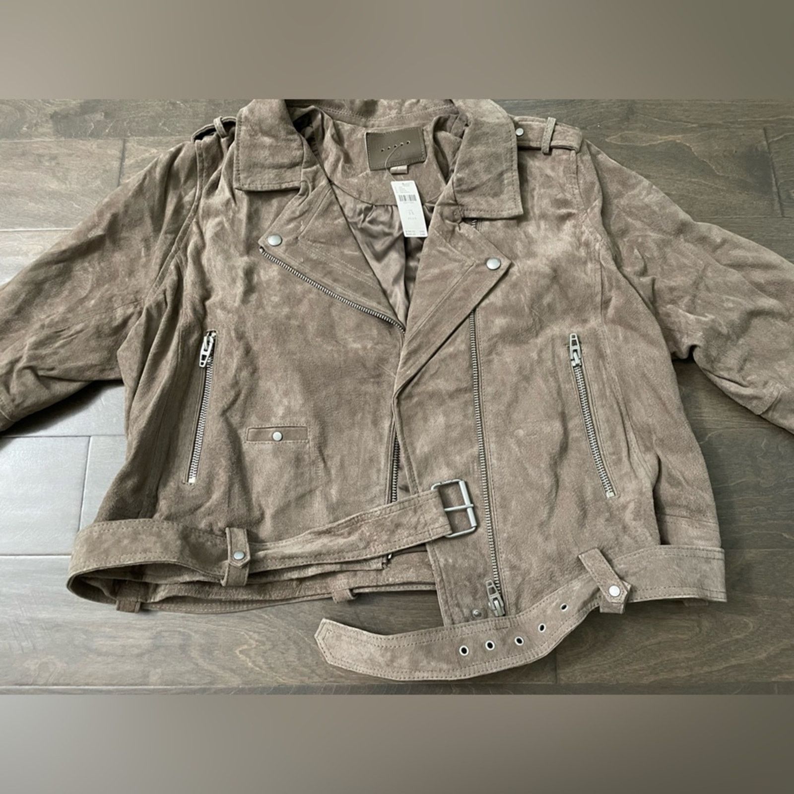 BLANKNYC BLANKNYC Cropped Suede Leather Motorcycle Jacket Sz 3X Plus Size 3XL / US 20-22 - 3 Thumbnail