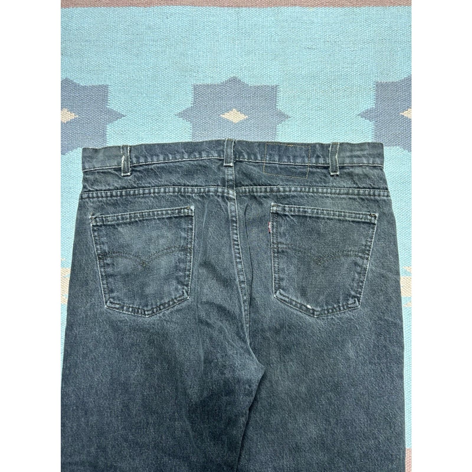 VINTAGE Levi’s 505 Jeans Men Regular Straight 36 Black Distressed 90s Skater 29in Inseam