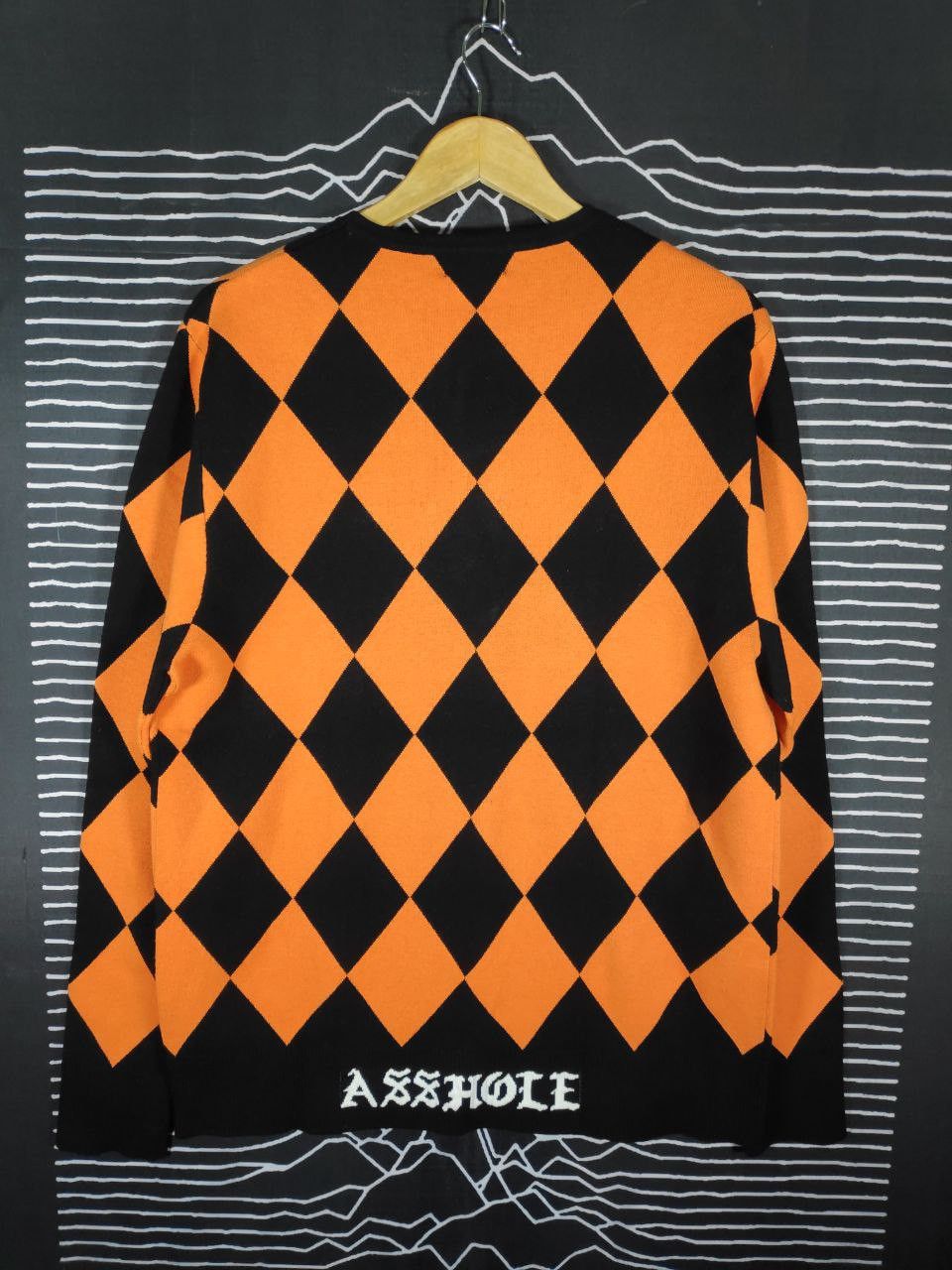 Japanese Brand Subciety 'Asshole' Checkered Punk Streetwear Sweatshirt L Size US L / EU 52-54 / 3 - 2 Thumbnail