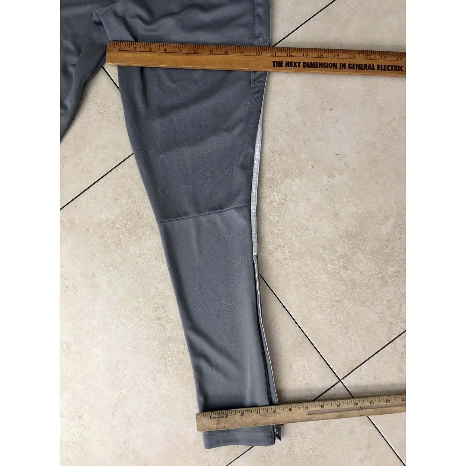 Adidas Adidas Pants Mens Small Gray AEROREADY Three Stripe Athletic Tapered Track Pants Size US 29 - 8 Thumbnail