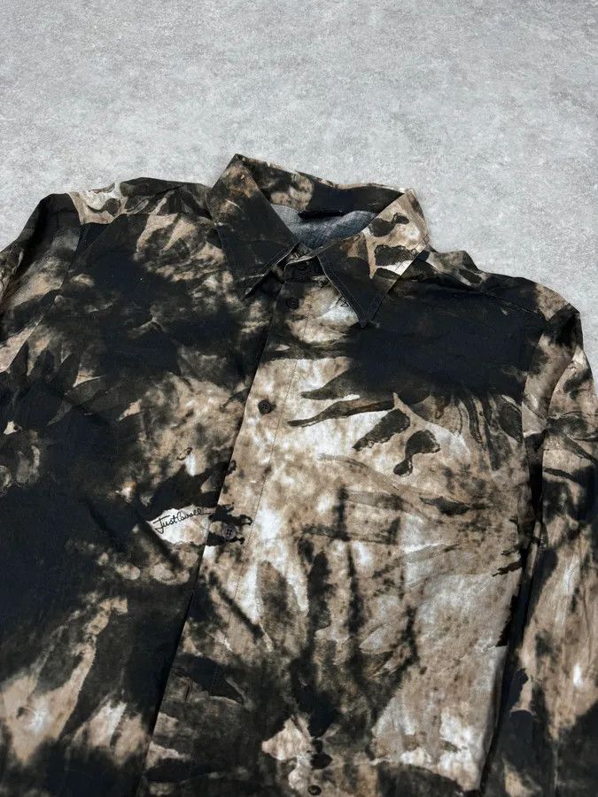 Just Cavalli AW2010 Cavalli Brown Leaf Print Modern Shirt Size US M / EU 48-50 / 2 - 5 Thumbnail