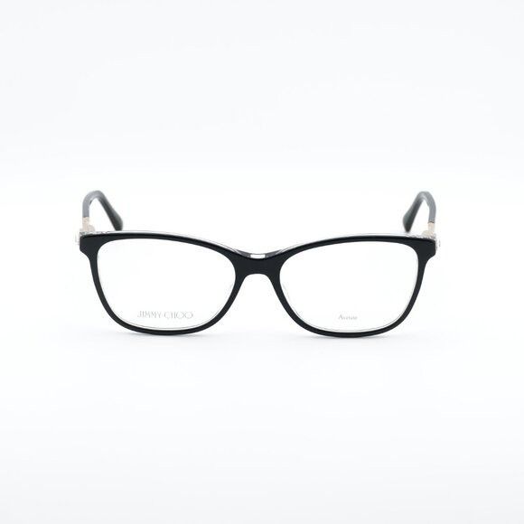 Jimmy Choo Jimmy Choo JC274 07C5 00 Eyeglasses Black/Crystal/Gold 53mm Size ONE SIZE - 3 Thumbnail