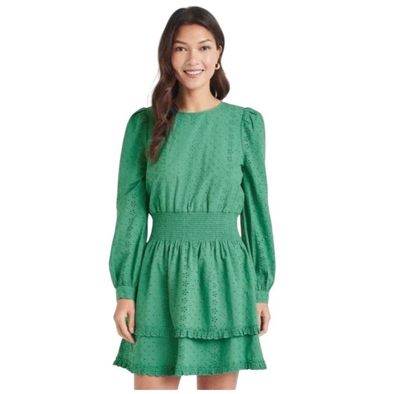 Splendid Splendid X Cellajaneblog Green Eyelet Smocked Waistband Mini Size XS / US 0-2 / IT 36-38 - 1 Thumbnail