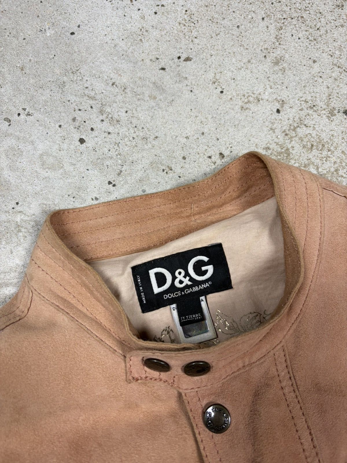 Dolce & Gabbana Vintage 2000s Dolce & Gabbana Suede Leather Utility Jacket Size M / US 6-8 / IT 42-44 - 8 Thumbnail
