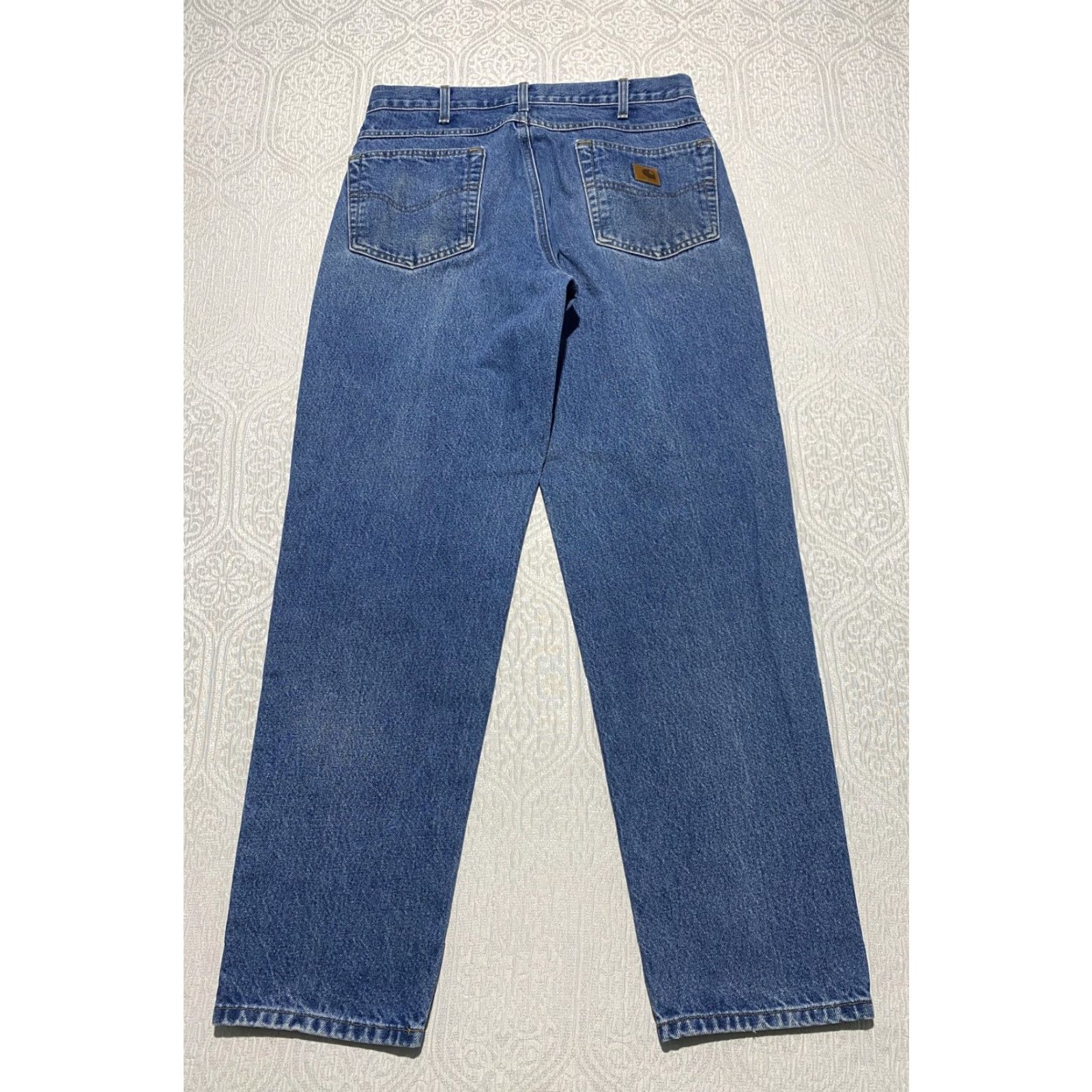 Carhartt Carhartt Jeans Mens 33x32 Blue DST Relaxed Fit Straight Leg Denim Workwear Denim Jeans Size US 33 - 6 Thumbnail