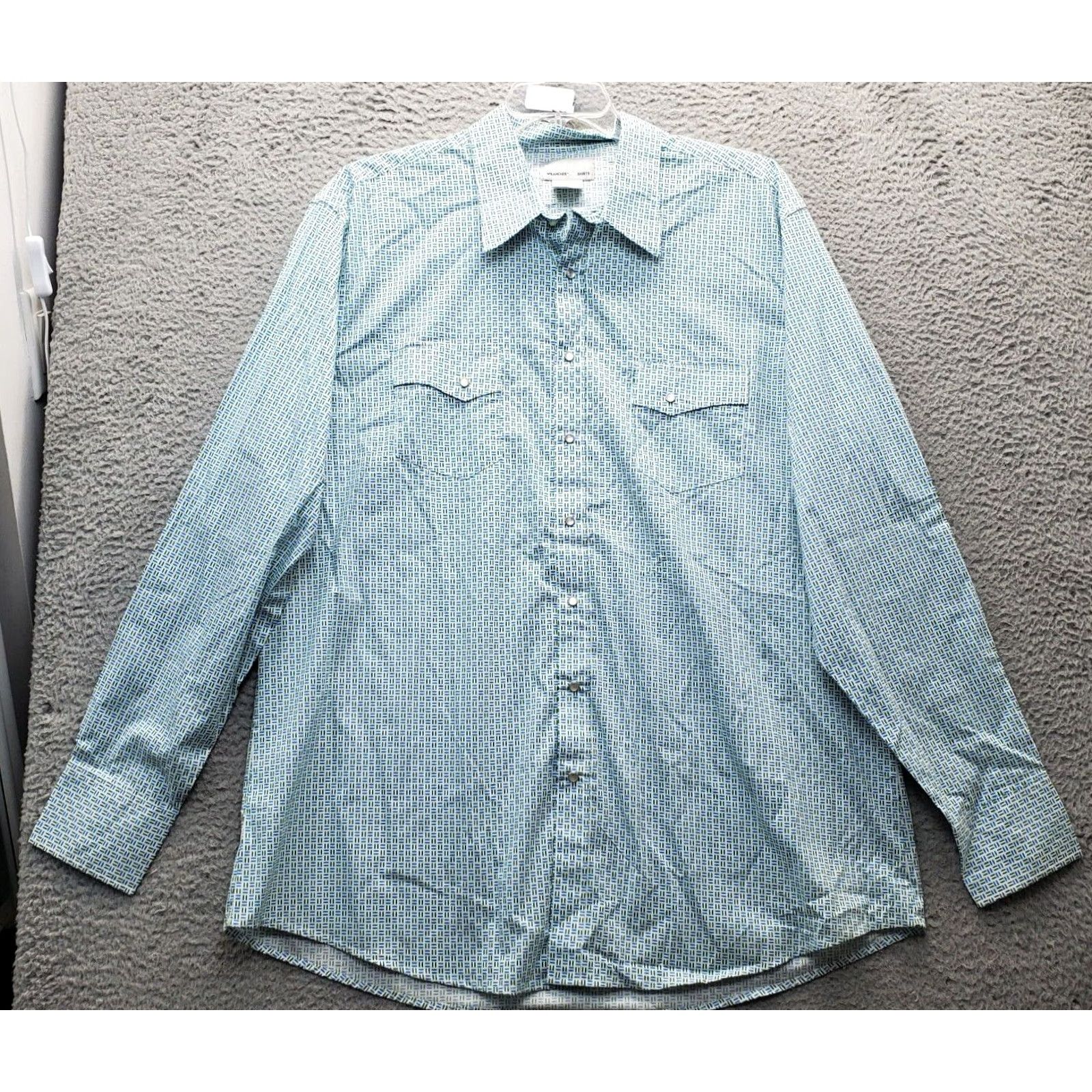 Wrangler Wrangler Casual Shirt Men 2XT Multi Geo Print Cotton Western Collared Pearl Snap Shirt Men 2XT Multicolor Geometric Cotton Western Pearl Snap Size US XXL / EU 58 / 5 - 2 Thumbnail