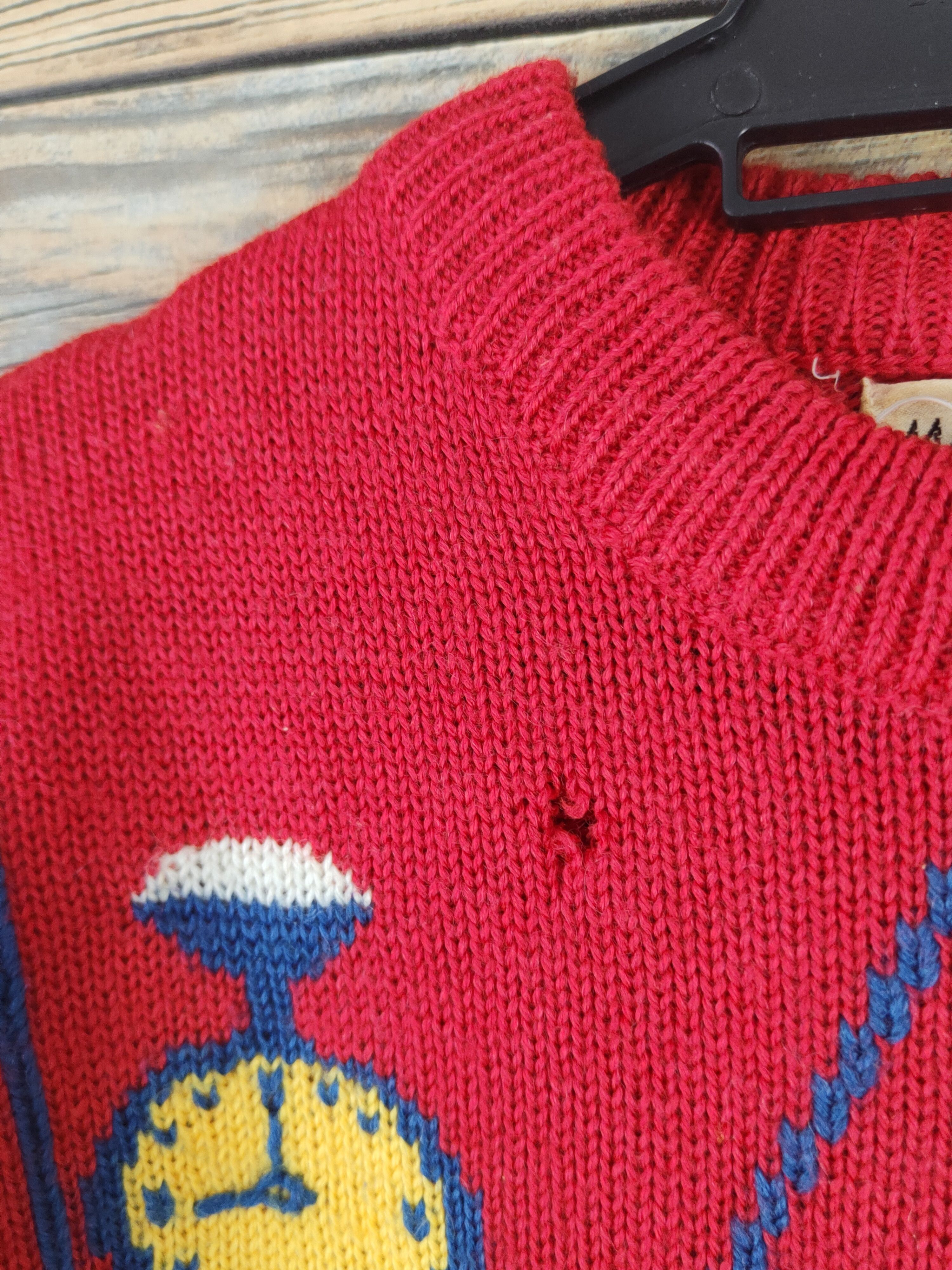 Homespun Knitwear × Japanese Brand × Vintage Mavera Sports Red Knitwear Sweatshirts #W1088 Size US XS / EU 42 / 0 - 3 Thumbnail