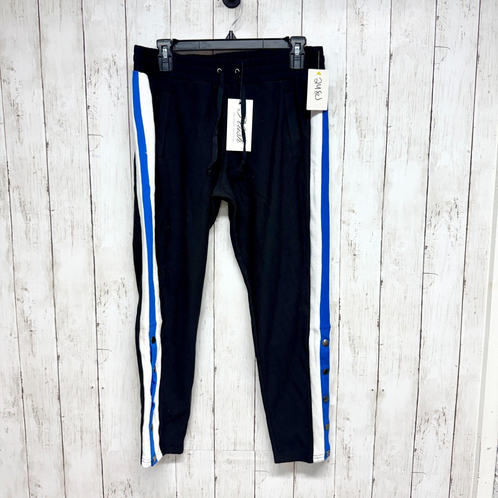 Other New Plush Pants Sz Medium Slim Snap Sides Joggers Drawstring Size 32" / US 10 / IT 46 - 1 Thumbnail