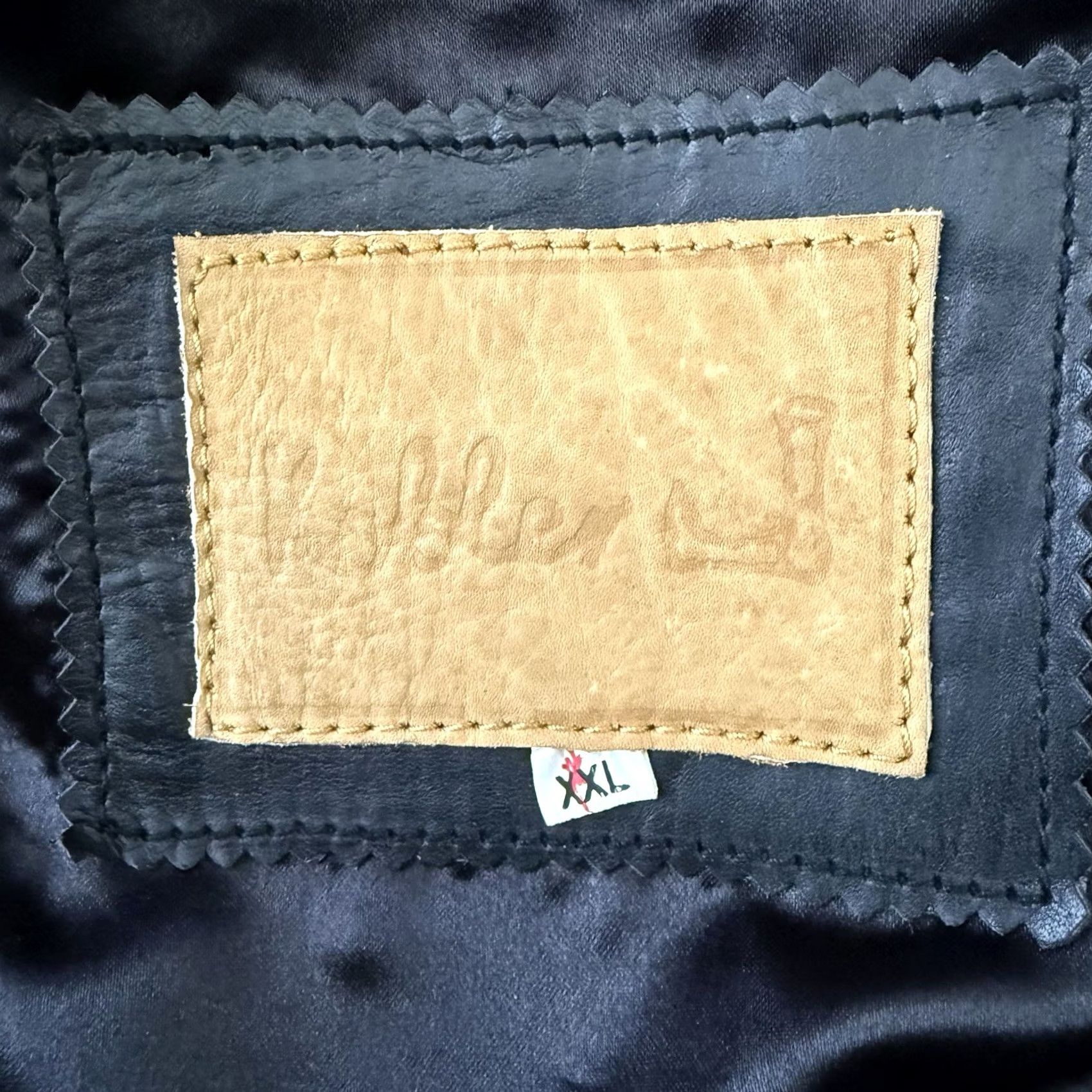 Vintage Kobler Leather Vest Mens 2XL Black Tooled Lapels Fringe Antique Finish Leather Vest Open Pockets Skull All Seasons Regular 2XL Mens Christmas? Size US XXL / EU 58 / 5 - 2 Thumbnail