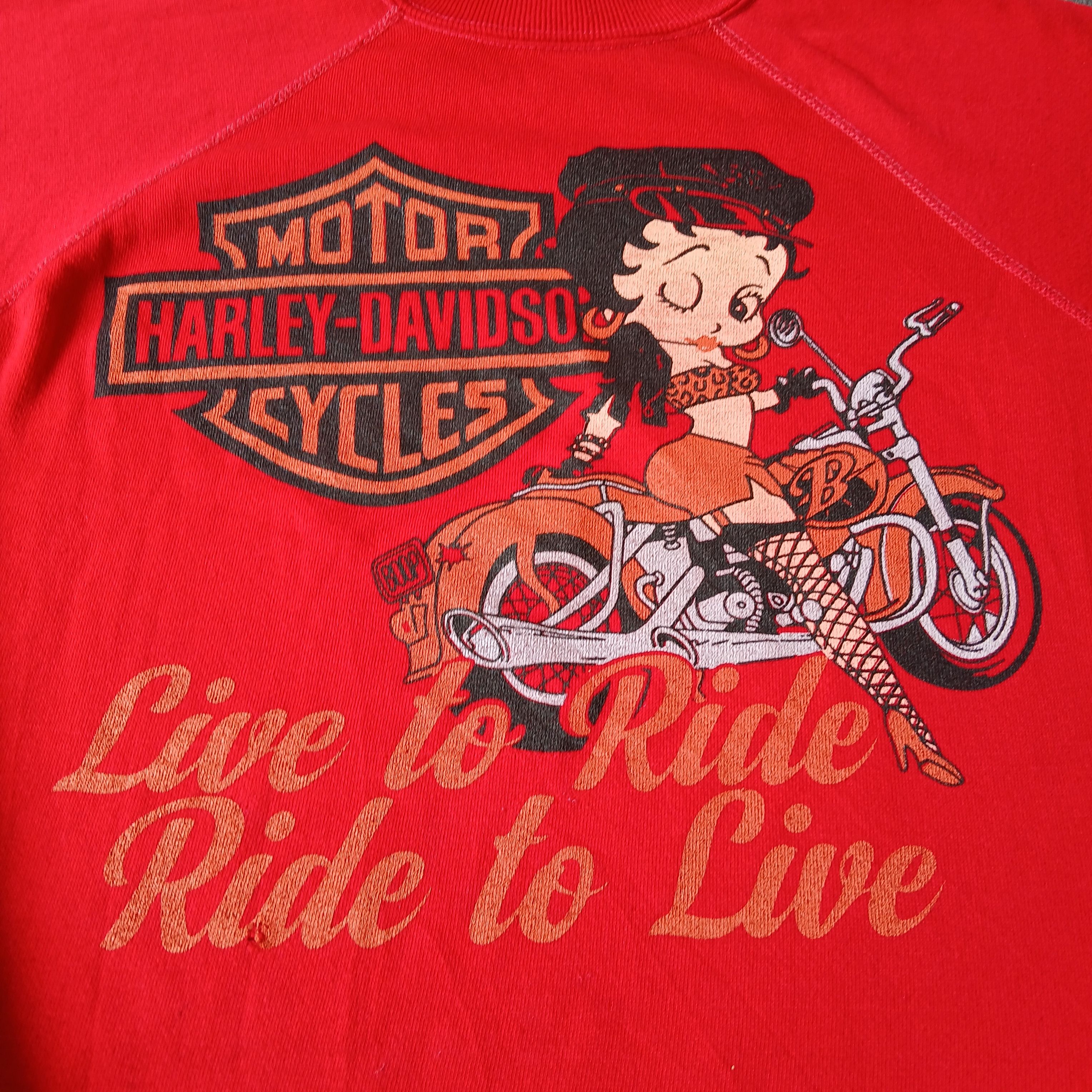 JCPenney Sweatshirt ShortSleeve 70s JCPENNY BettyBoop Harley Davidson Size US L / EU 52-54 / 3 - 2 Thumbnail