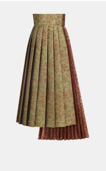o1w1db10924 Asymmetric Mid-Length Skirt in Multicolor