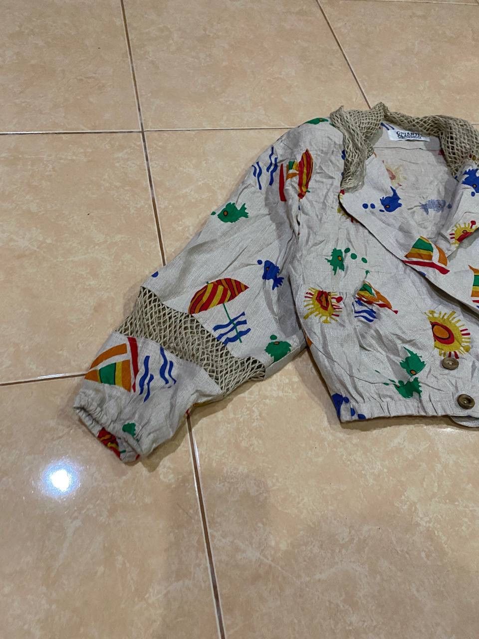 Vintage Chianti Classico Abstract Double Breasted Jacket