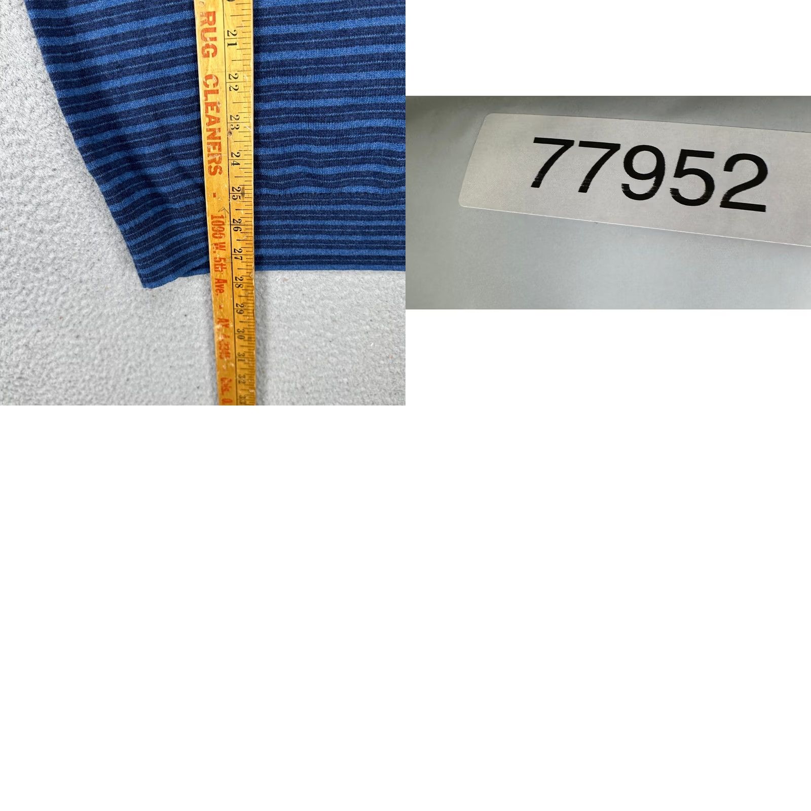 Vintage Marc Anthony Mens Sweater Blue Large Striped Crewneck Cashmere Blend Lightweight Knit Pullover Casual Adult Knit Comfort Mens Size L Size US L / EU 52-54 / 3 - 8 Thumbnail