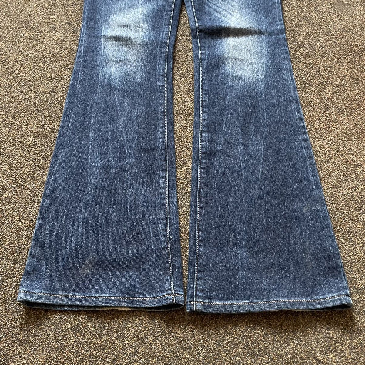 Vintage Y2K Vintage Flared Bootcut Jeans Thrashed Fade Streetwear 30 Size 30" / US 8 / IT 44 - 2 Thumbnail