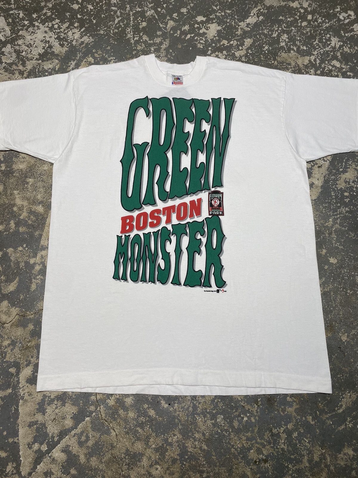 MLB × Vintage Vintage Green Monster Boston Red Sox MLB 1993 Tshirt Size US XXL / EU 58 / 5 - 10 Thumbnail