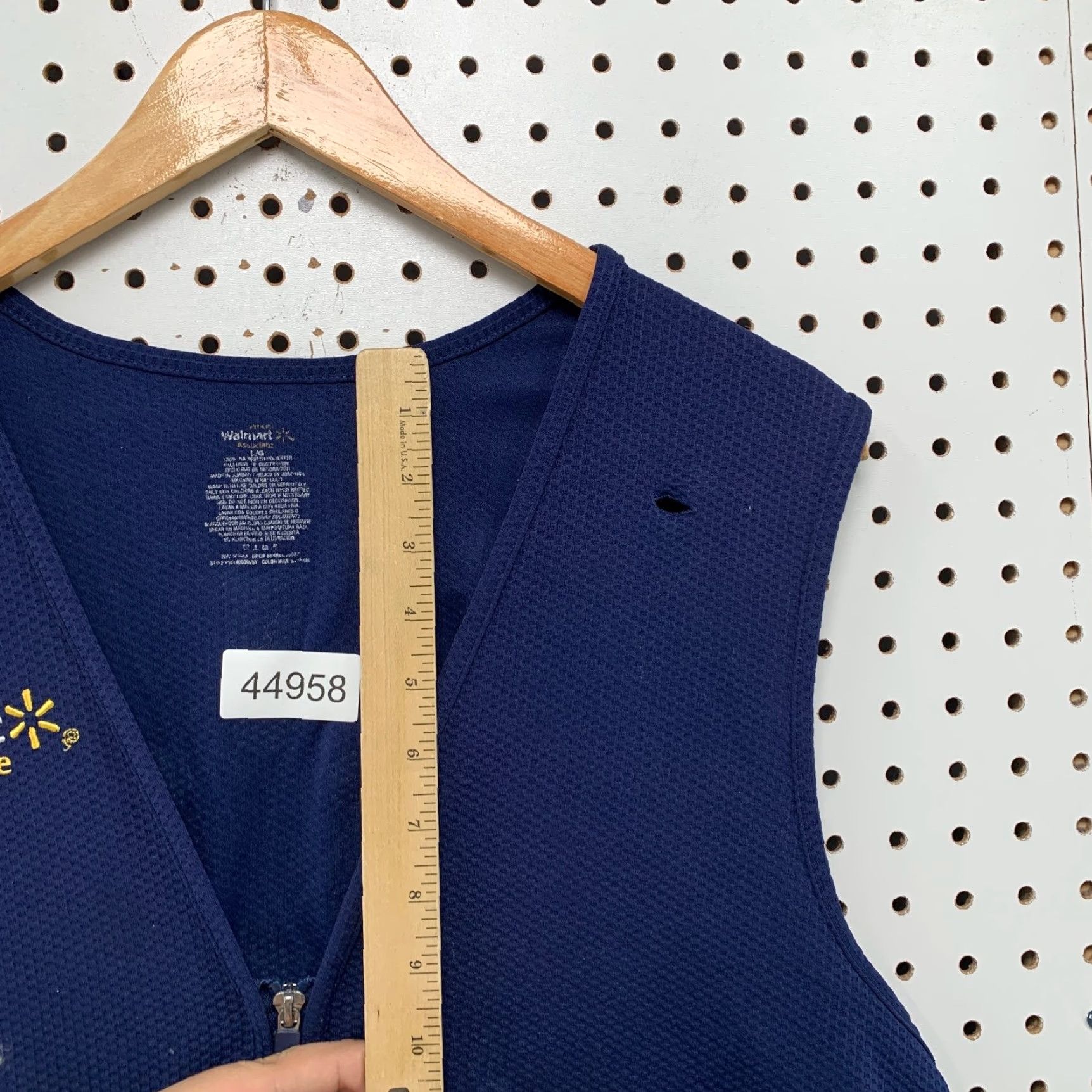 Walmart Walmart Vest Mens Large Blue Zip Distressed Vest Size US L / EU 52-54 / 3 - 6 Thumbnail