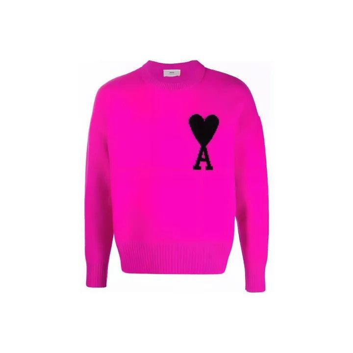 AMI AMIPARIS Heart Logo Wool Sweater for All -2507 Size US S / EU 44-46 / 1 - 1 Thumbnail