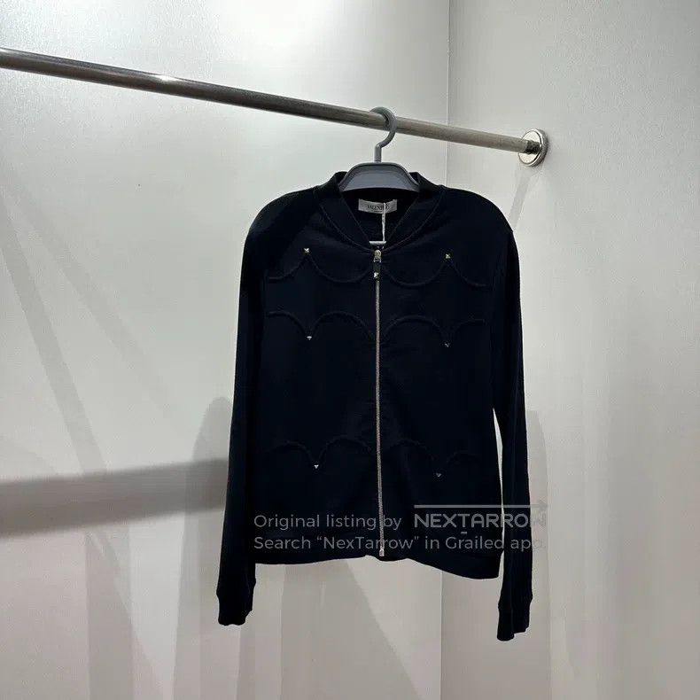 Valentino Valentino MAR436 Stud Wave Zip Jacket Size XL / US 12-14 / IT 48-50 - 1 Thumbnail